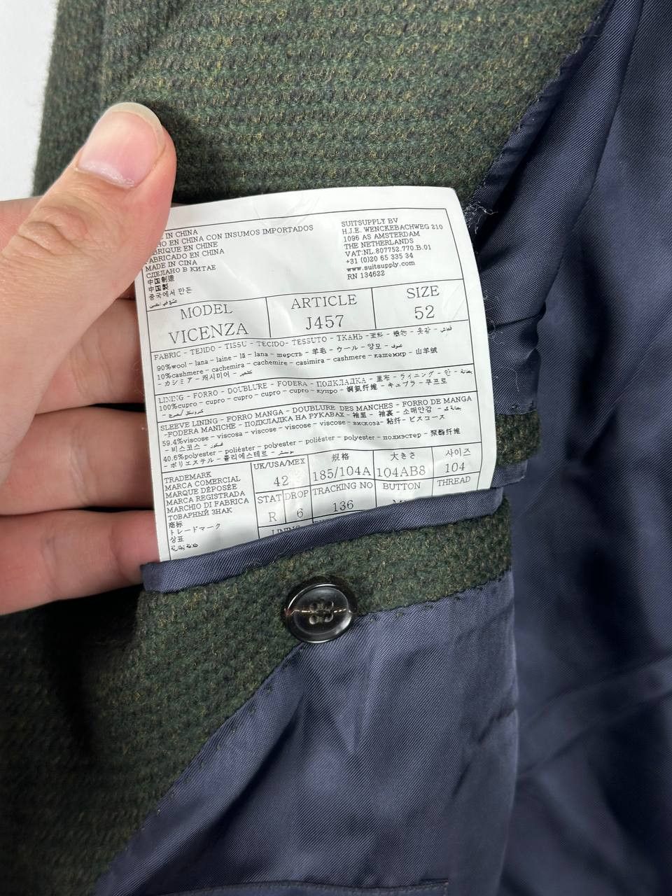 Suitsupply Suitsupply Vicenza Cashmere Coat Wool Jacket Size US M / EU 48-50 / 2 - 12 Thumbnail
