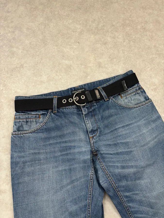 Prada 2000s Prada Black Fabric Steel Hardware Belt Size ONE SIZE - 1 Thumbnail