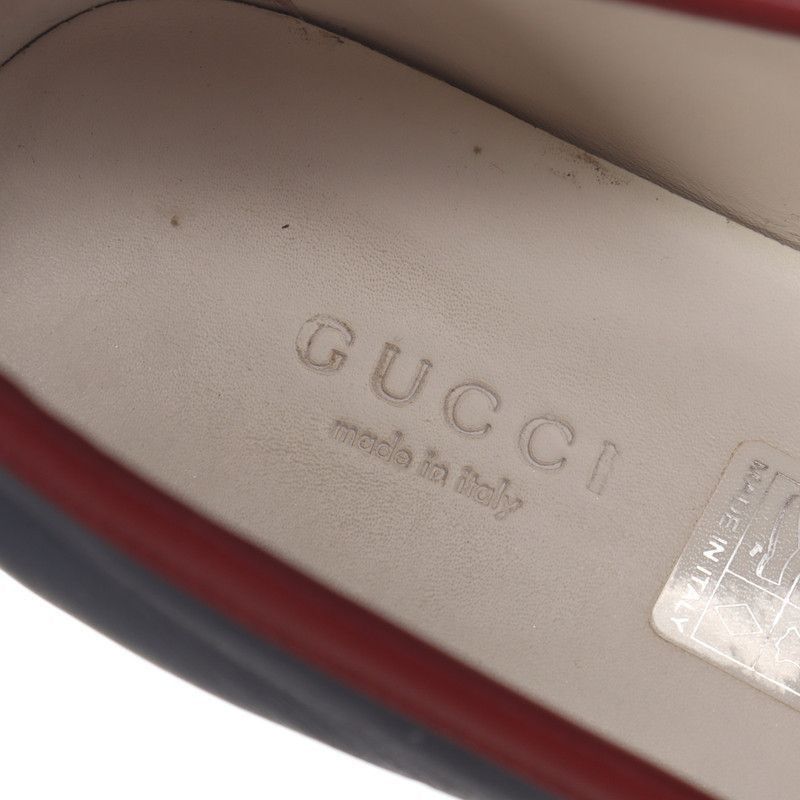 Gucci Gucci Round Toe Metal Buckle Loafers - Size US 5 / EU 37 - 7 Thumbnail