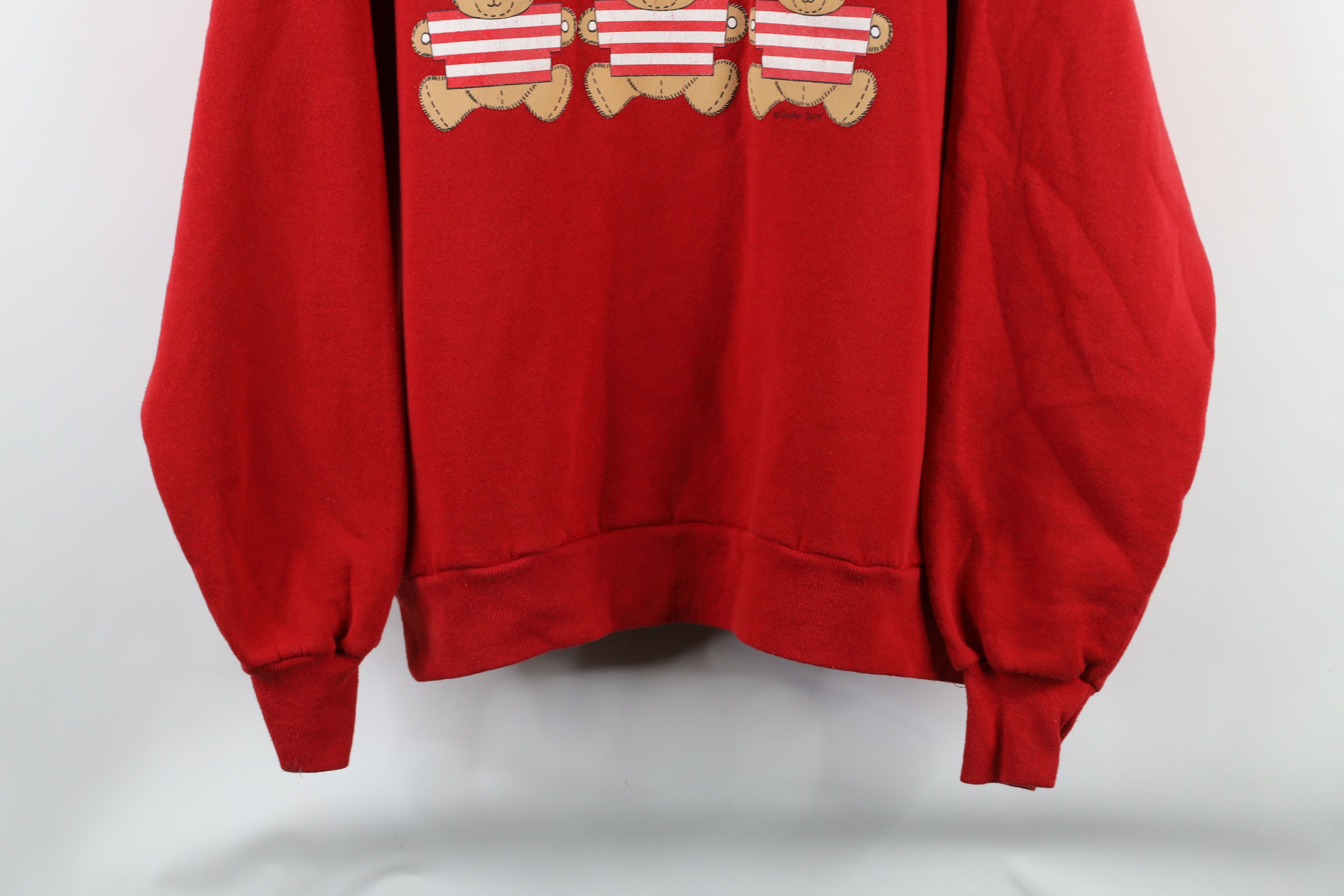 Vintage Vintage 90s Streetwear Flag Bear Turtleneck Sweatshirt USA Size L / US 10 / IT 46 - 3 Thumbnail
