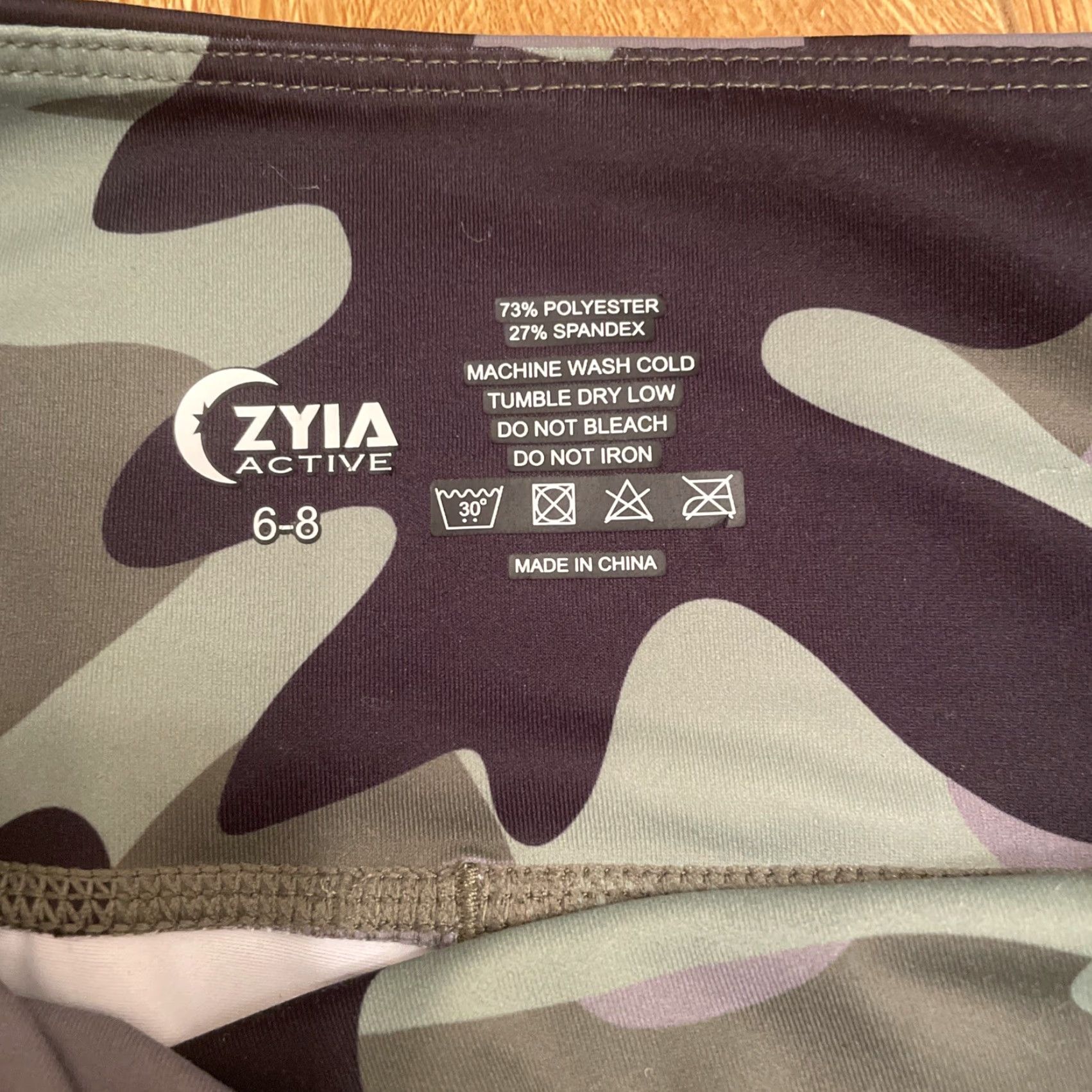 Vintage Zyia Active Leggings 7/8 Green Camo Pockets Yoga Running Athletic 6-8 Women Size 28" / US 6 / IT 42 - 7 Thumbnail
