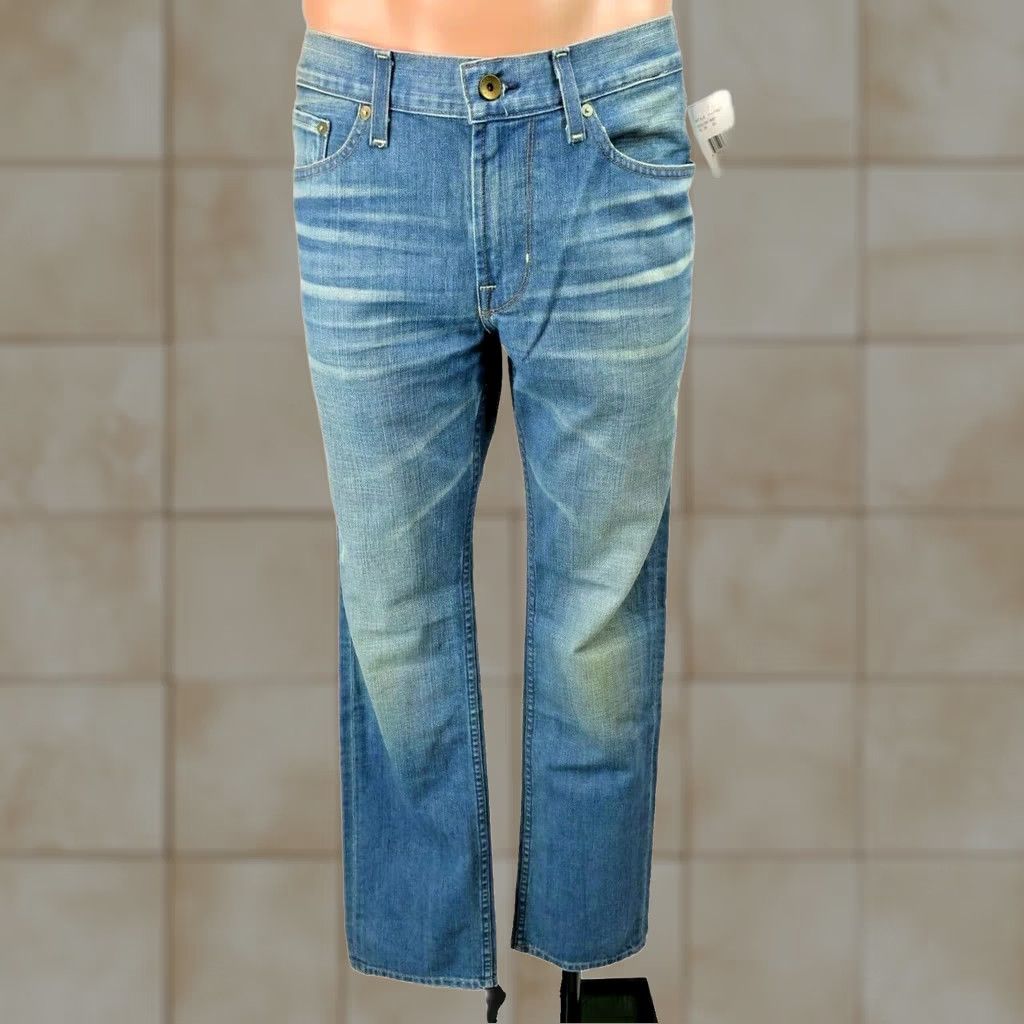 Denime BIG STAR Division Straight Jeans Men 32 Regular Inseam 32 Light Distressed Denim Wash Blue NWT Stars Theme Denim NWT Mens Jeans Size US 32 / EU 48 - 1 Thumbnail