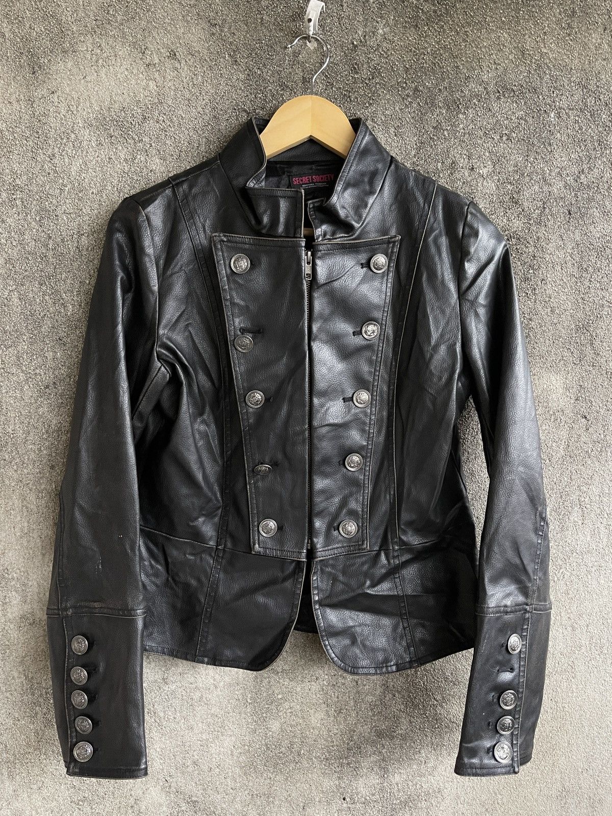 Japanese Brand Last Drop🔥Vtg SECRET SOCIETY Leather Jacket Seditionaries Size US S / EU 44-46 / 1 - 1 Thumbnail