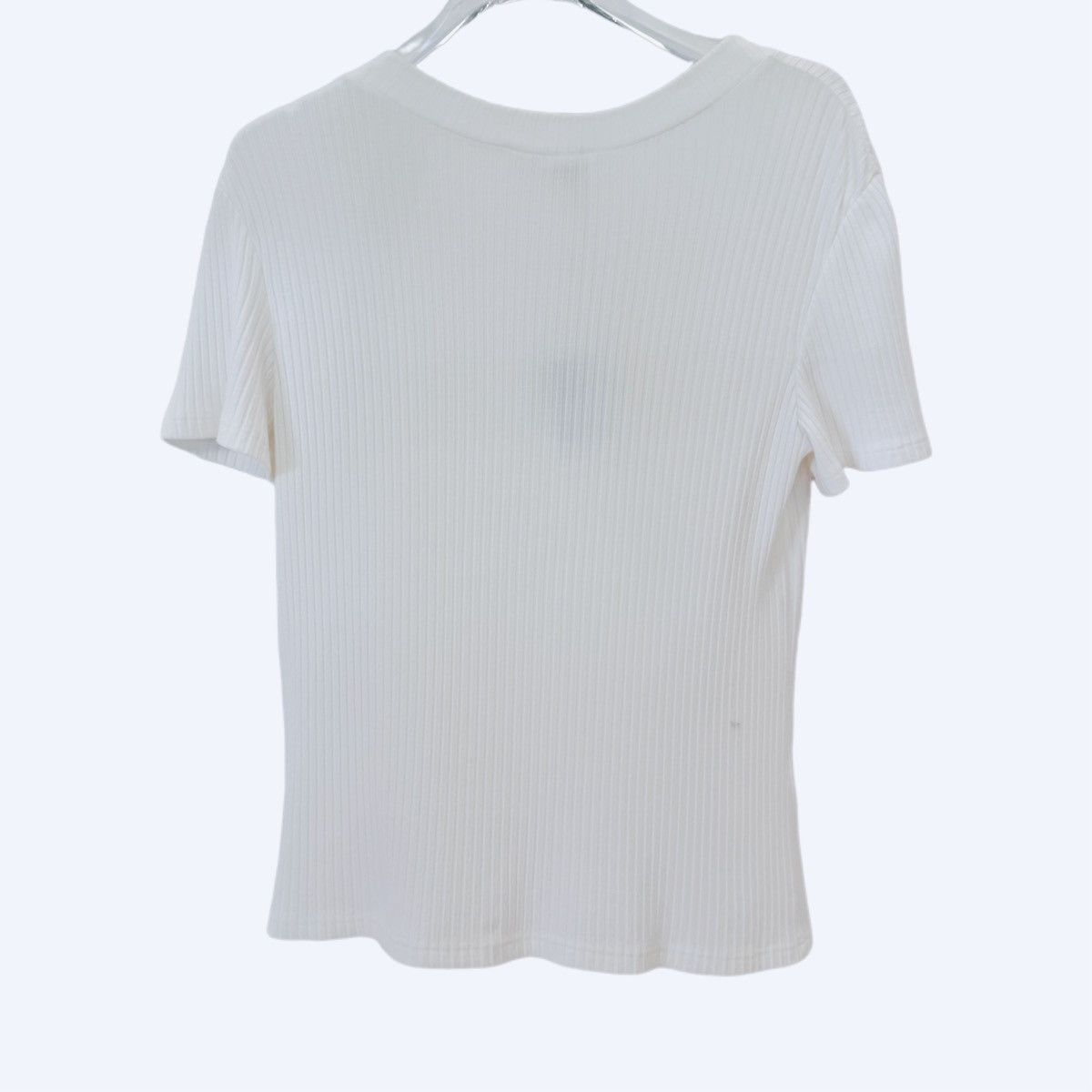 Chanel Chanel White Anchor Rivet Short Sleeve Knit T-shirt K26WX Size XXS / US 00 / IT 34 - 2 Thumbnail
