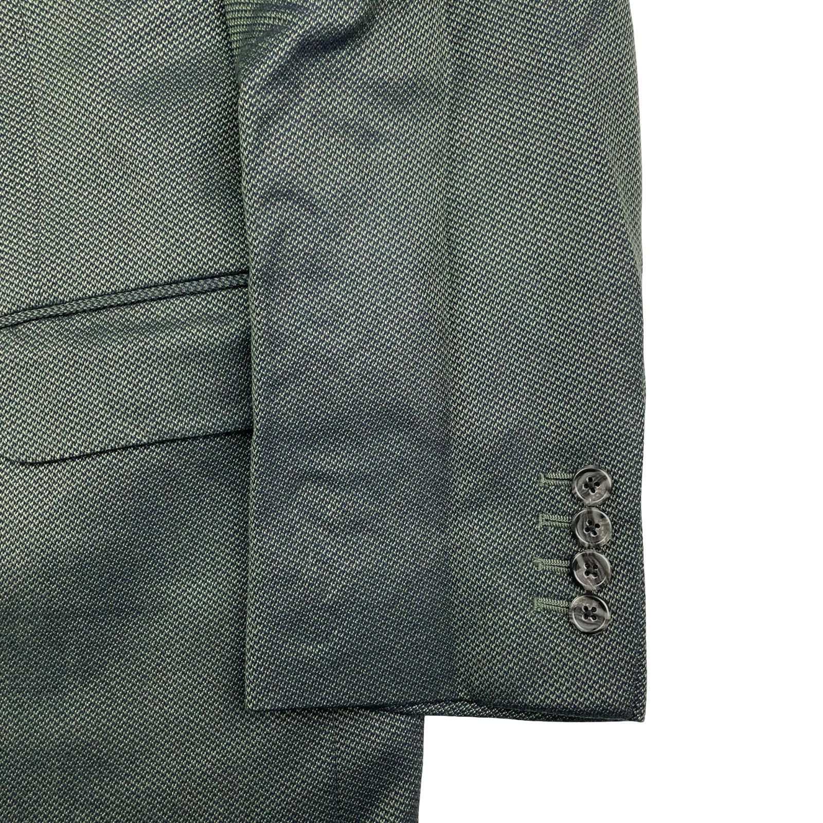 Holland & Sherry Holland & Sherry Men's Bespoke 3-Button Blazer Green Iridesc Size 44L - 4 Thumbnail