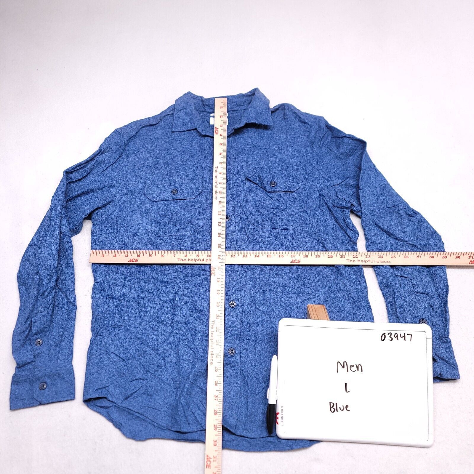 Old Navy Old Navy Long Sleeve Button Up Shirt Mens Size Large L Blue Size US L / EU 52-54 / 3 - 6 Thumbnail