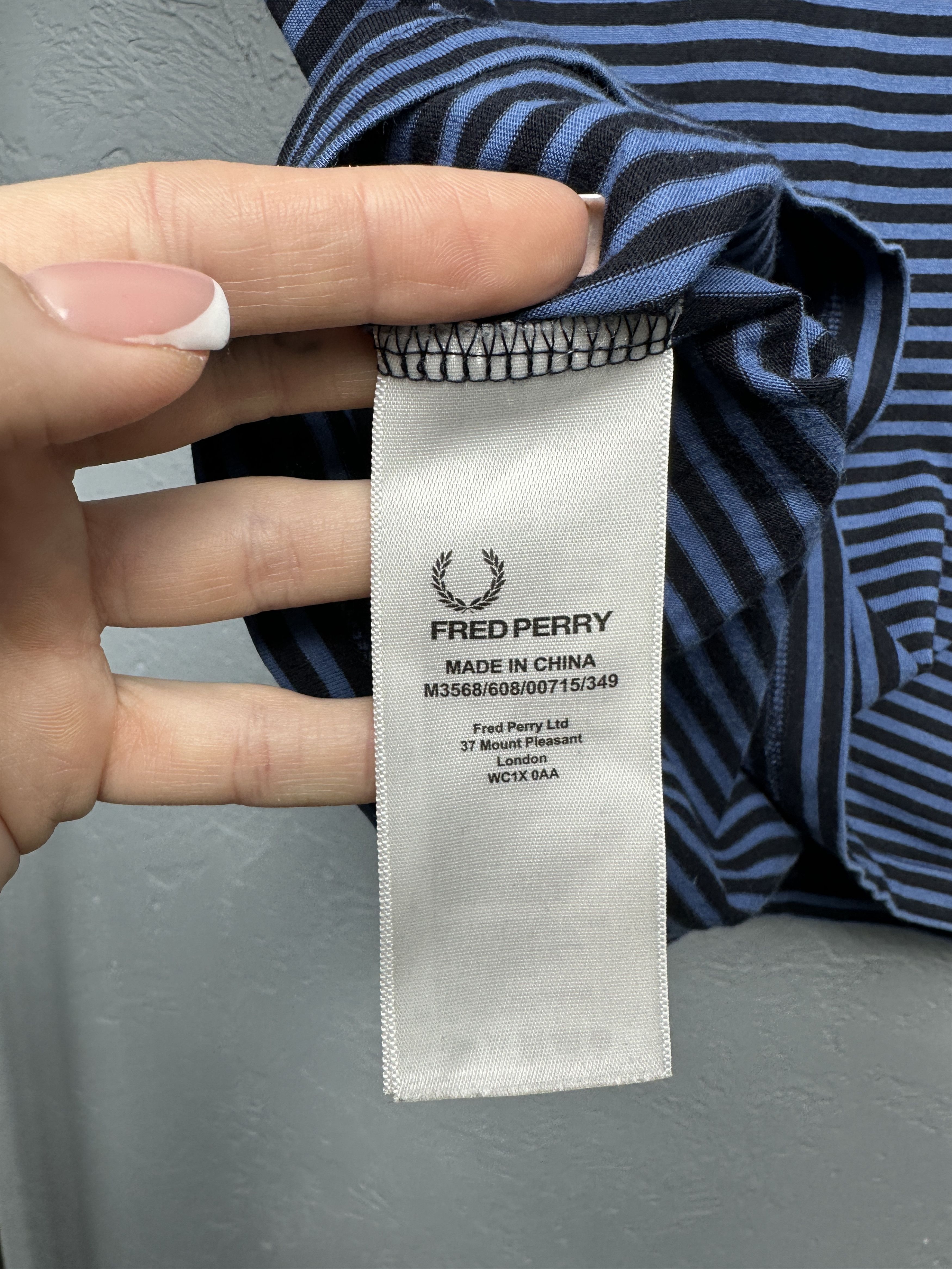 Fred Perry × Vintage Fred Perry Mens Crew Neck Striped T-Shirt Tee Size US M / EU 48-50 / 2 - 7 Thumbnail