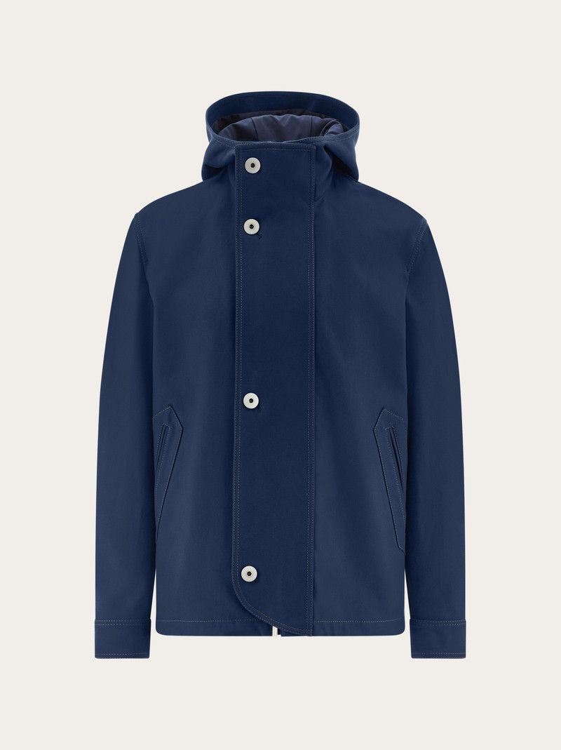 o1s1rm0126 Denim Hooded Blouson Jacket in Blue