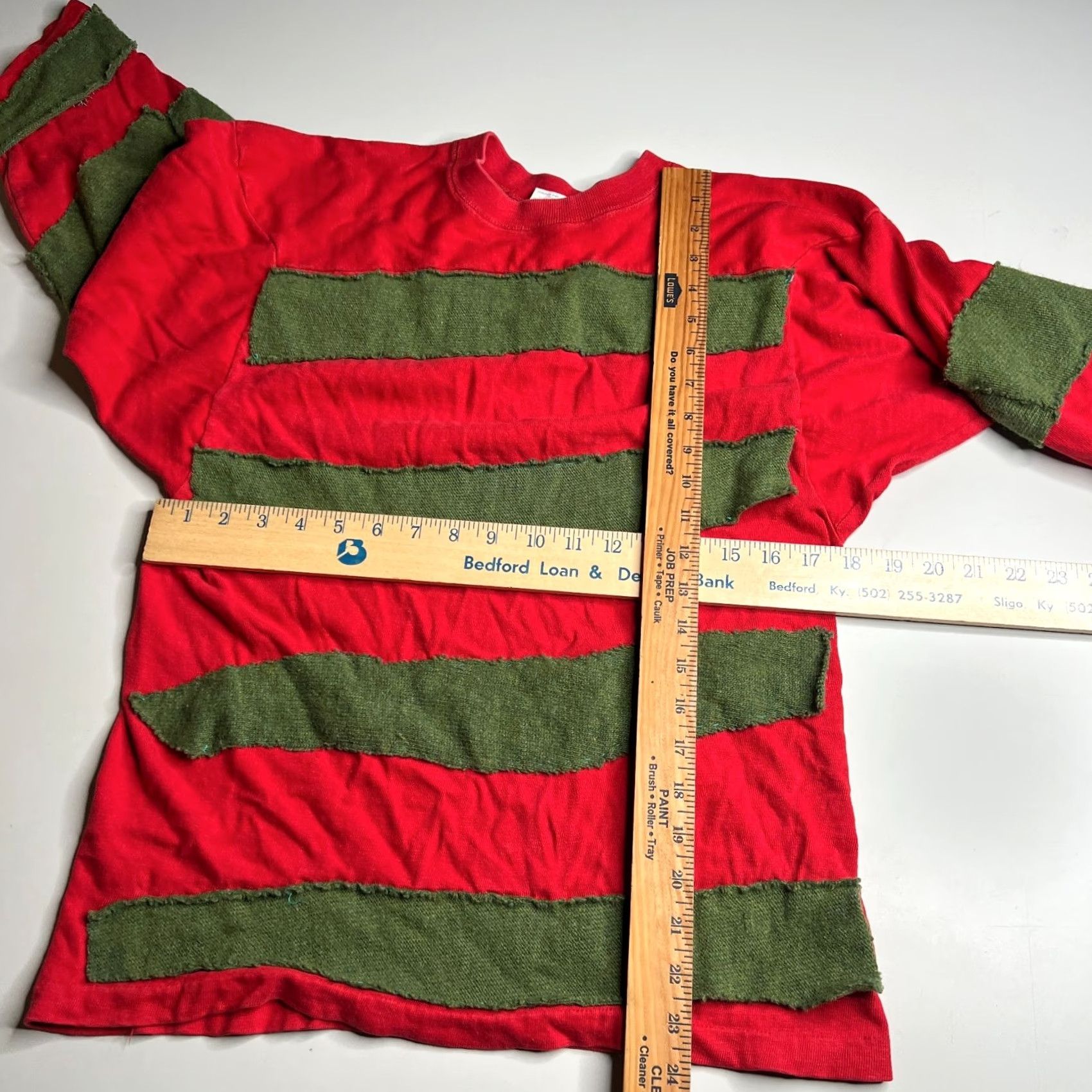 Champion VINTAGE Champion Horror 90s Style Shirt MEN M Red Cotton USA Single Stitch Crew Neck Long Sleeve Size US M / EU 48-50 / 2 - 3 Thumbnail