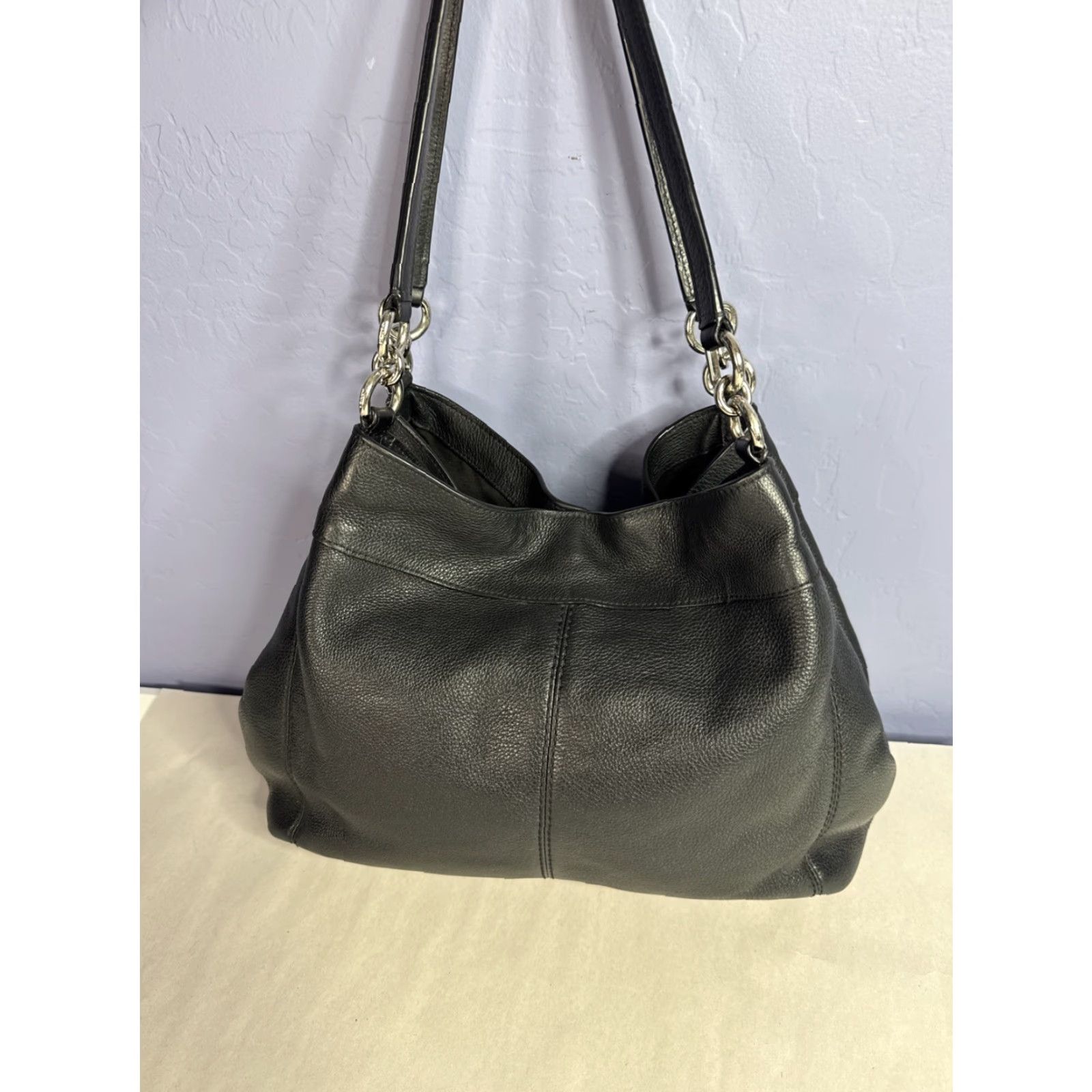 Coach COACH Lexi Black Pebble Leather 3 Compartment Shoulder Bag F57545 Purse Size ONE SIZE - 5 Thumbnail