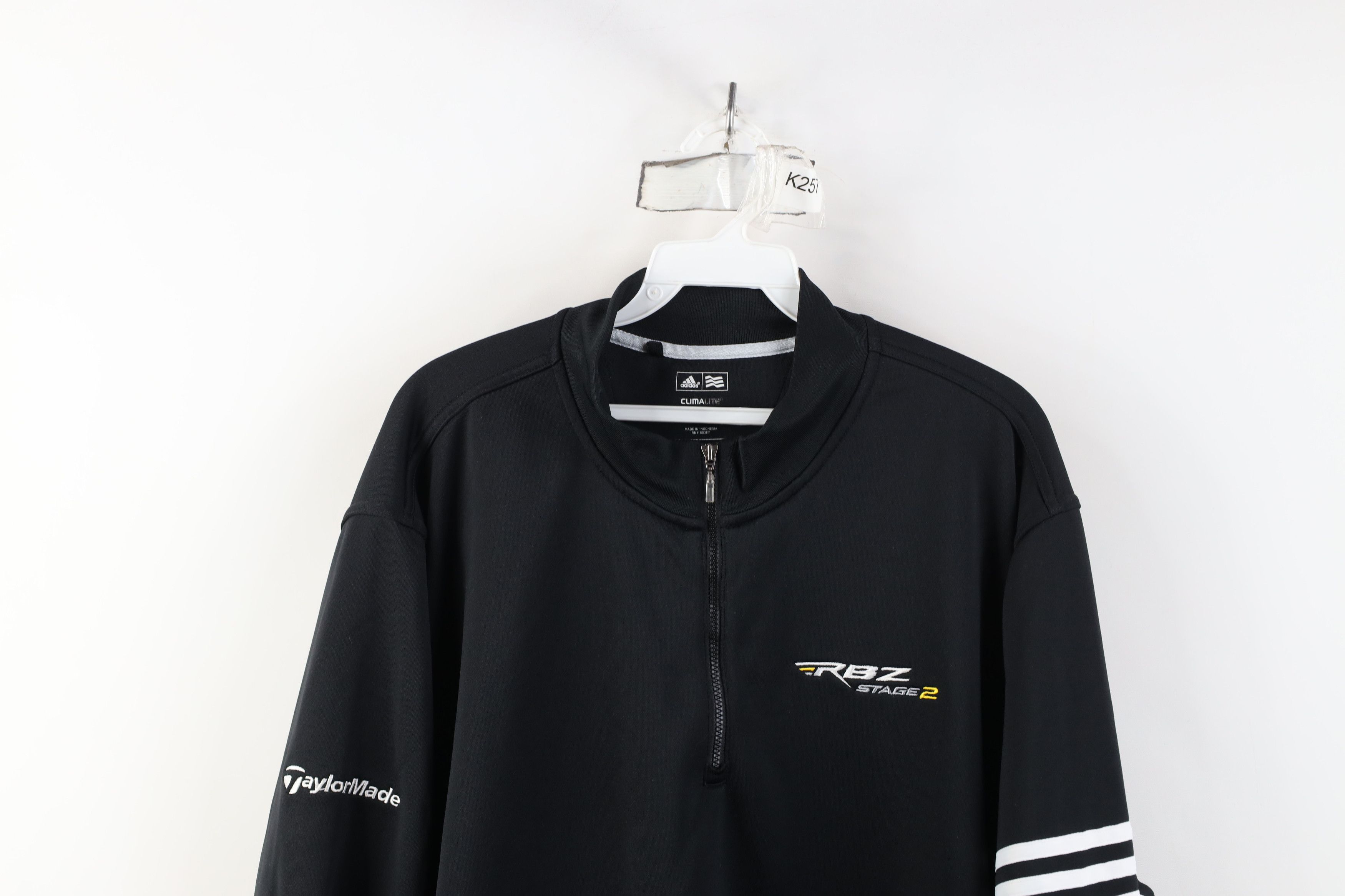 Adidas Adidas Golf RBZ Stage 2 Half Zip Pullover Jacket Top Black Size US XXL / EU 58 / 5 - 2 Thumbnail