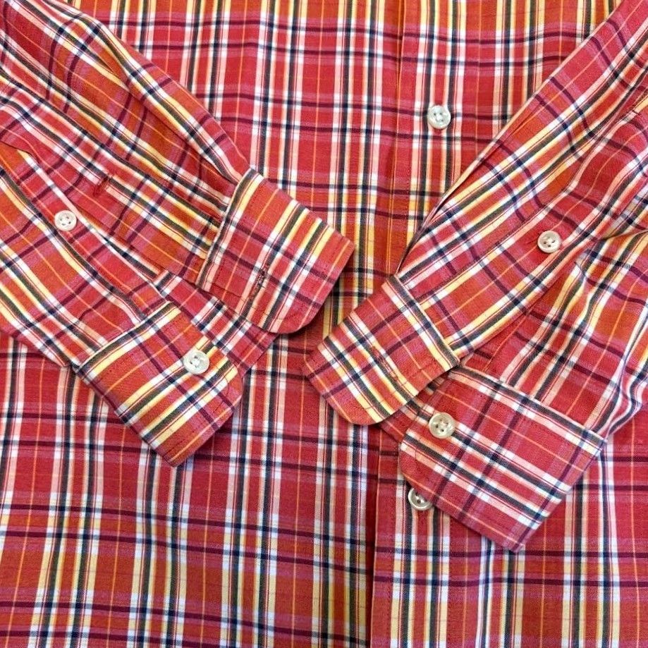 Ralph Lauren VINTAGE Polo Ralph Lauren Shirt Plaid Long Sleeve Button-Down M Men Red Size US M / EU 48-50 / 2 - 6 Thumbnail