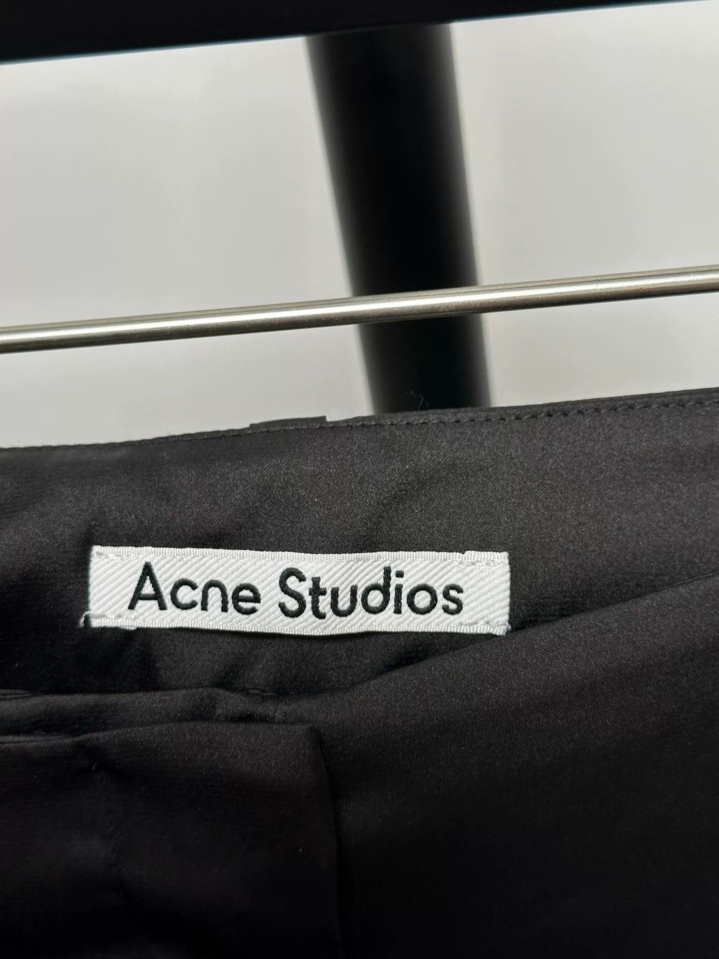 Acne Studios Acne Studios Black Silk Flared Trousers Size US 7 / EU 40 - 3 Thumbnail