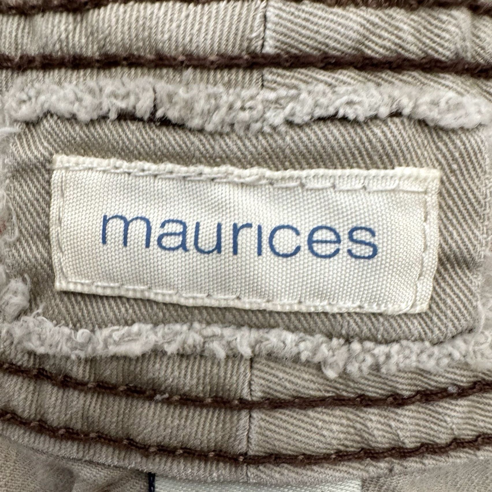 Vintage Maurices Khaki Pants Pants Maurices Khaki Pants 14 Petite Women Bootcut Retro Y2K Casual Beige Cotton Spandex Zip Button Short Flare/Mall Girl Size 36" / US 14 / IT 50 - 7 Thumbnail