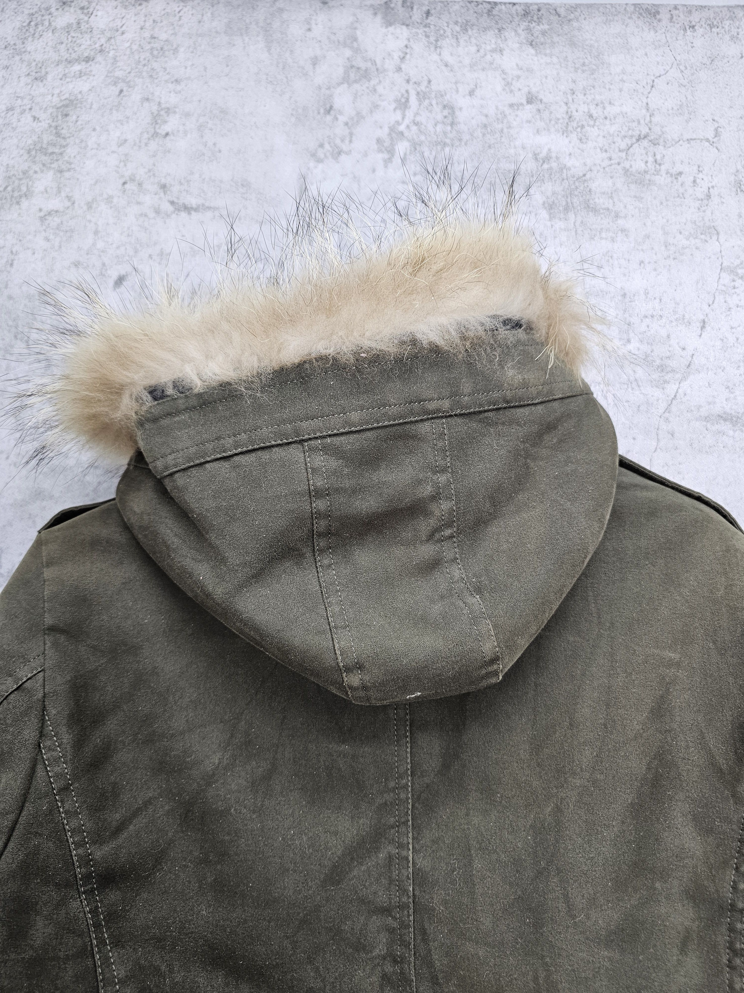 Japanese Brand × Shellac SHELLAC Riri Zipper Waxed Cotton Bomber Sherpa Jacket J0069 Size US M / EU 48-50 / 2 - 6 Thumbnail