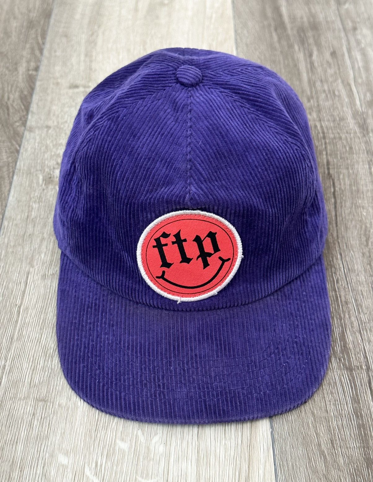 Fuck The Population Fuck The Population Purple Corduroy Smiley Logo Hat FTP Size ONE SIZE - 3 Thumbnail