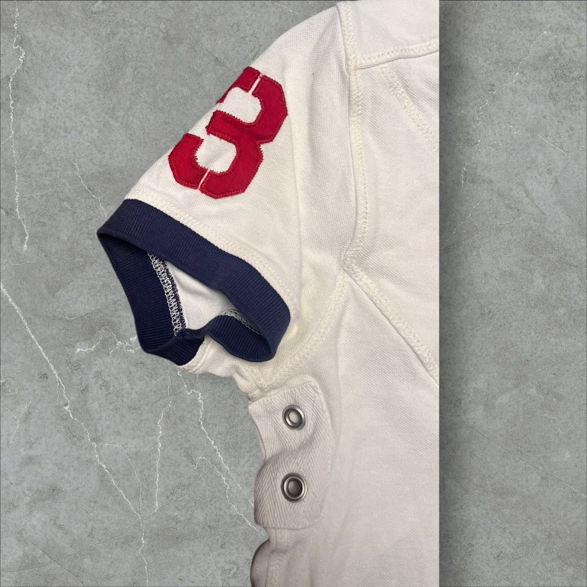 Polo Ralph Lauren × Vintage Polo Ralph Lauren big pony size M white navy Size US M / EU 48-50 / 2 - 3 Thumbnail
