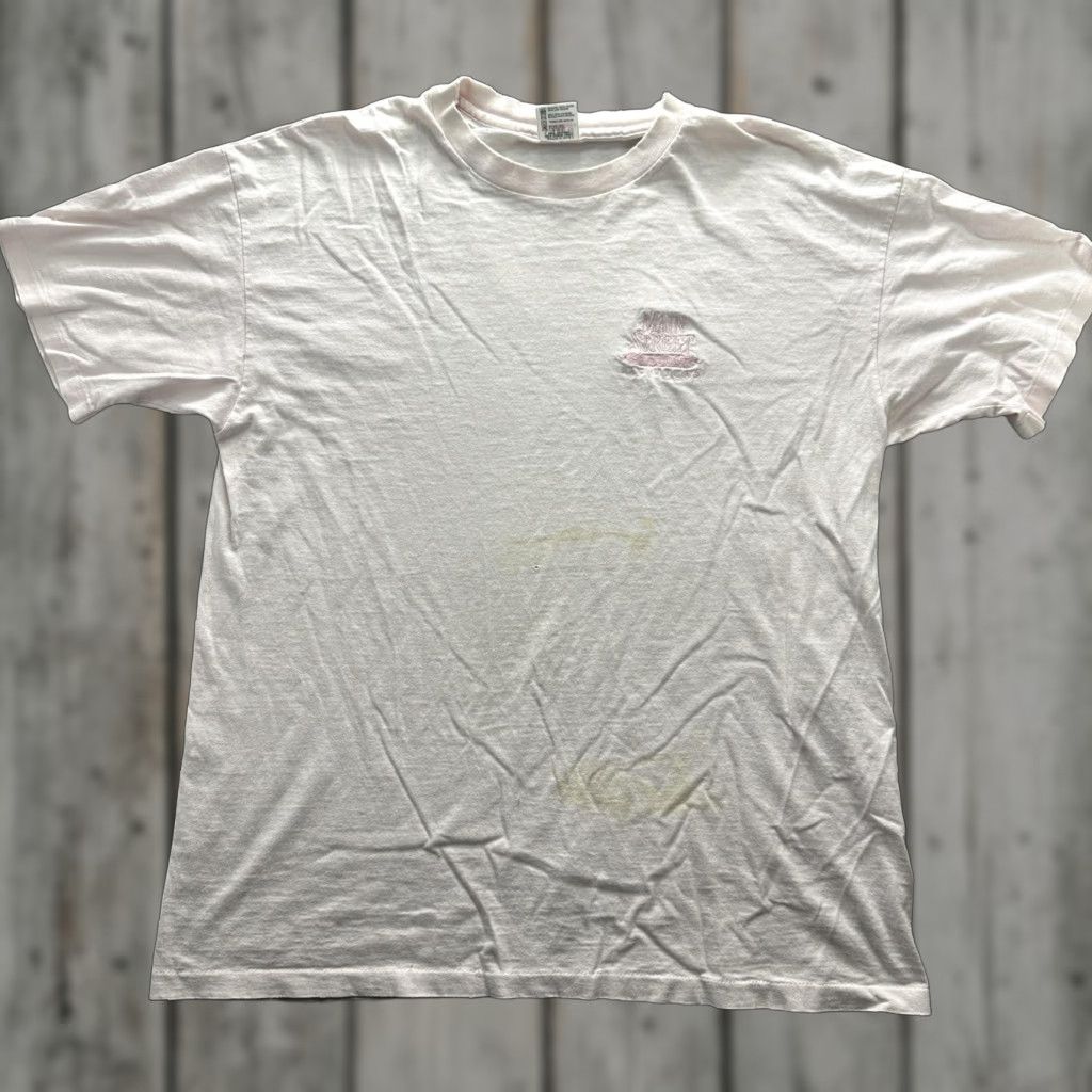 Anvil VINTAGE Anvil Shirt Mens XL Pink Graphic Print Main Street 90s Single Stitch USA Size US XL / EU 56 / 4 - 1 Thumbnail
