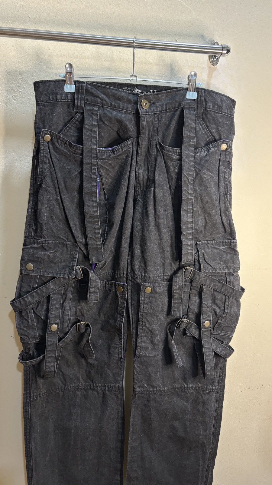 Japanese Brand RAIN Bondage Cargo Pants Size US 35 - 3 Thumbnail