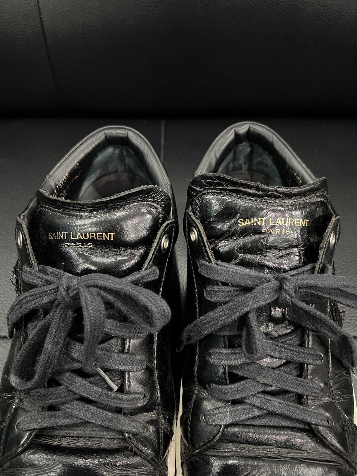 Saint Laurent Paris Saint Laurent Heart & Lightning Studded Sneakers Size US 9 / EU 42 - 12 Thumbnail