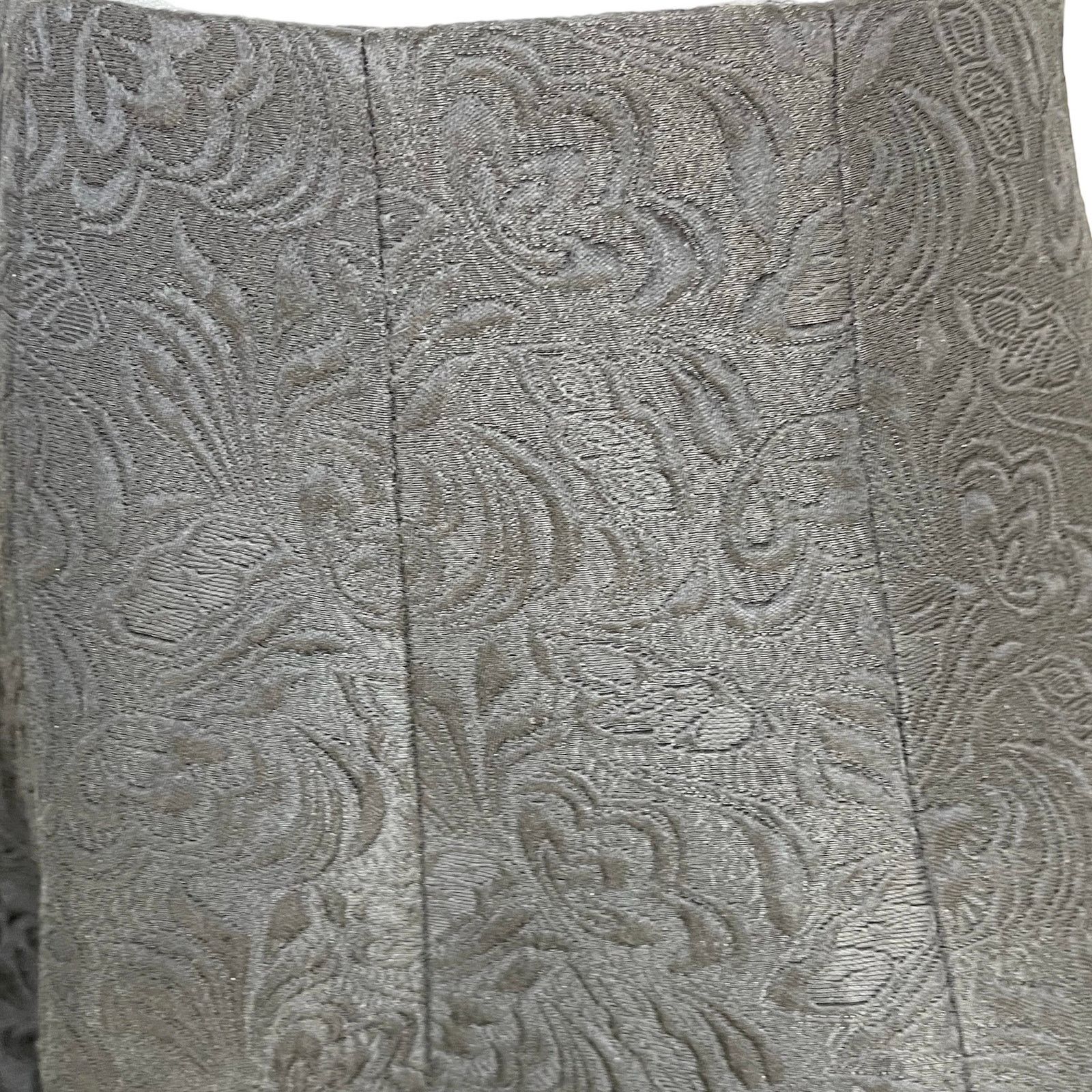 Other NEW S Black Fit & Flare Floral Brocade High Waist Skirt Size 26" / US 2 / IT 38 - 3 Thumbnail