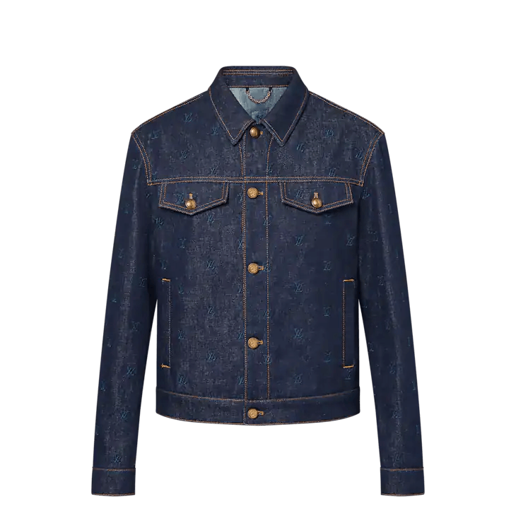 Louis Vuitton LV Blason Embroidered Denim Blouson Size US M / EU 48-50 / 2 - 1 Thumbnail