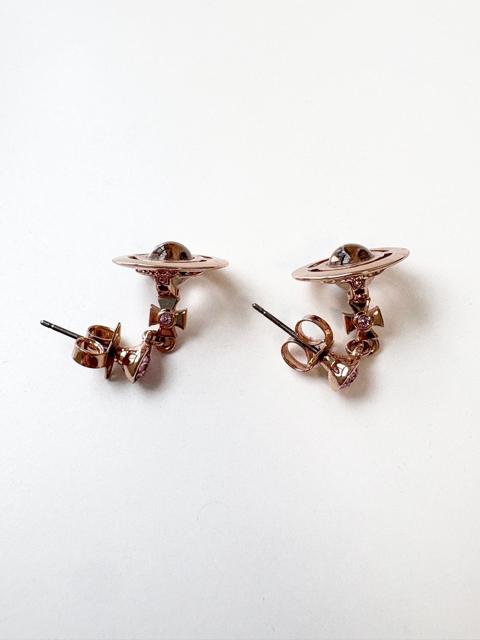 Vivienne Westwood Vivienne Westwood Rose Gold 3D Orb Earrings Size ONE SIZE - 4 Thumbnail