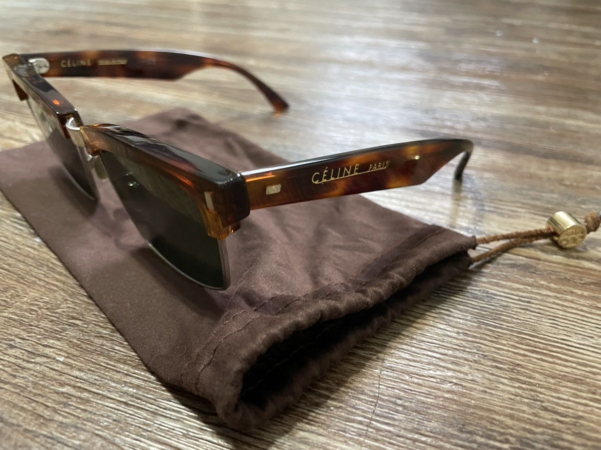 Celine CL40054U Mineral Havana Tortoise Cat Eye Half Rim Sunglasses Size ONE SIZE - 7 Thumbnail