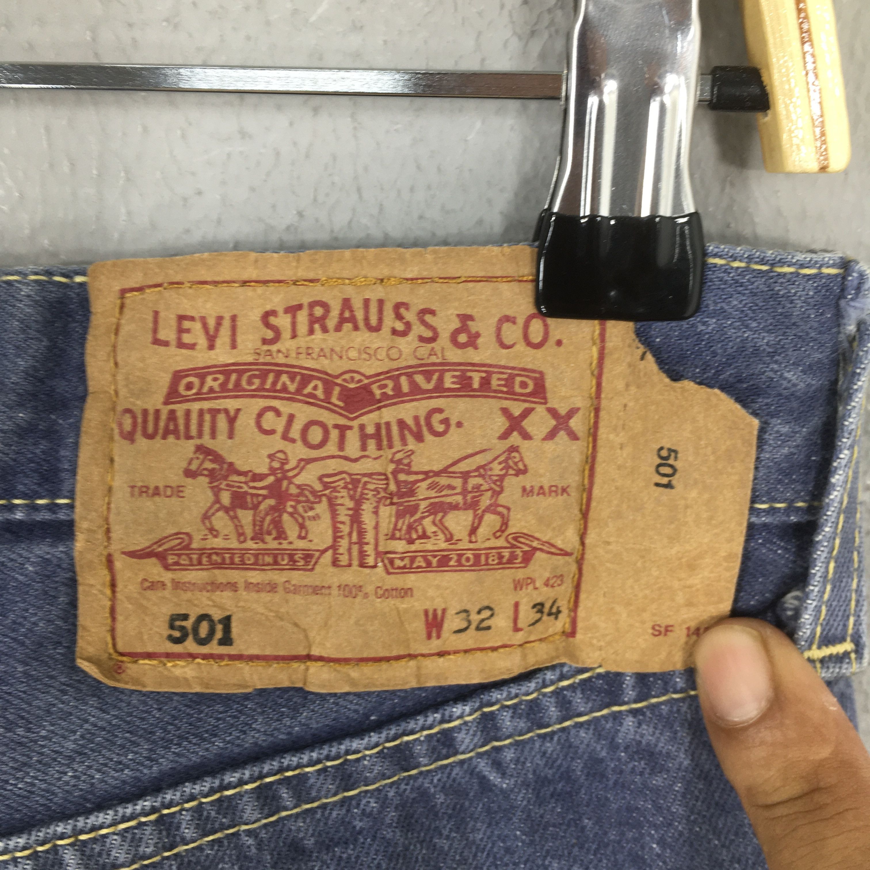 Levi's Size 29x30 Vintage 90s Levi's 501 Straight Leg Jeans S1630 Size US 29 - 10 Thumbnail