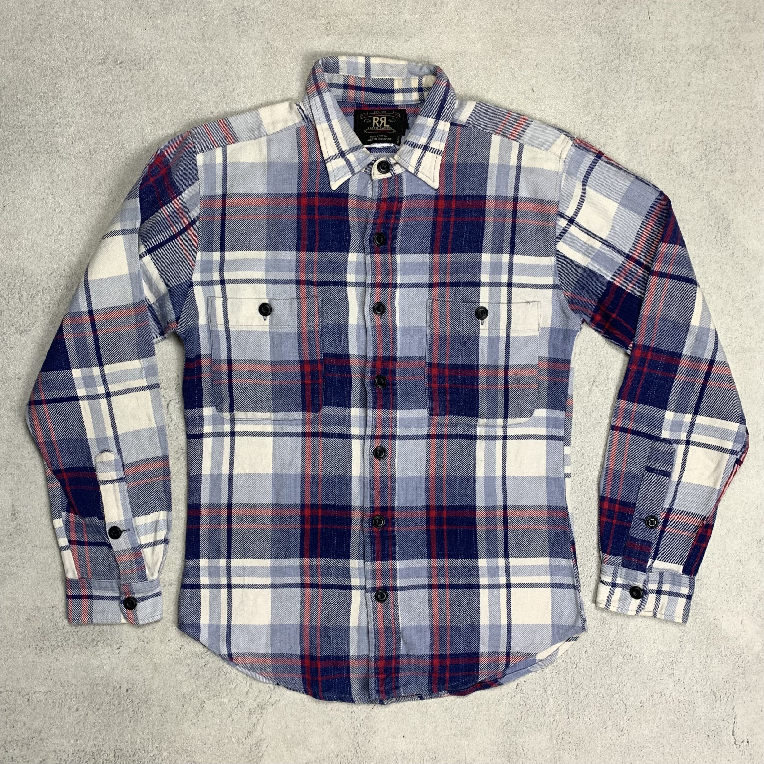 RRL Ralph Lauren RRL Flannel Plaid Button Up Shirt Ralph Lauren Double RL Size US S / EU 44-46 / 1 - 1 Thumbnail
