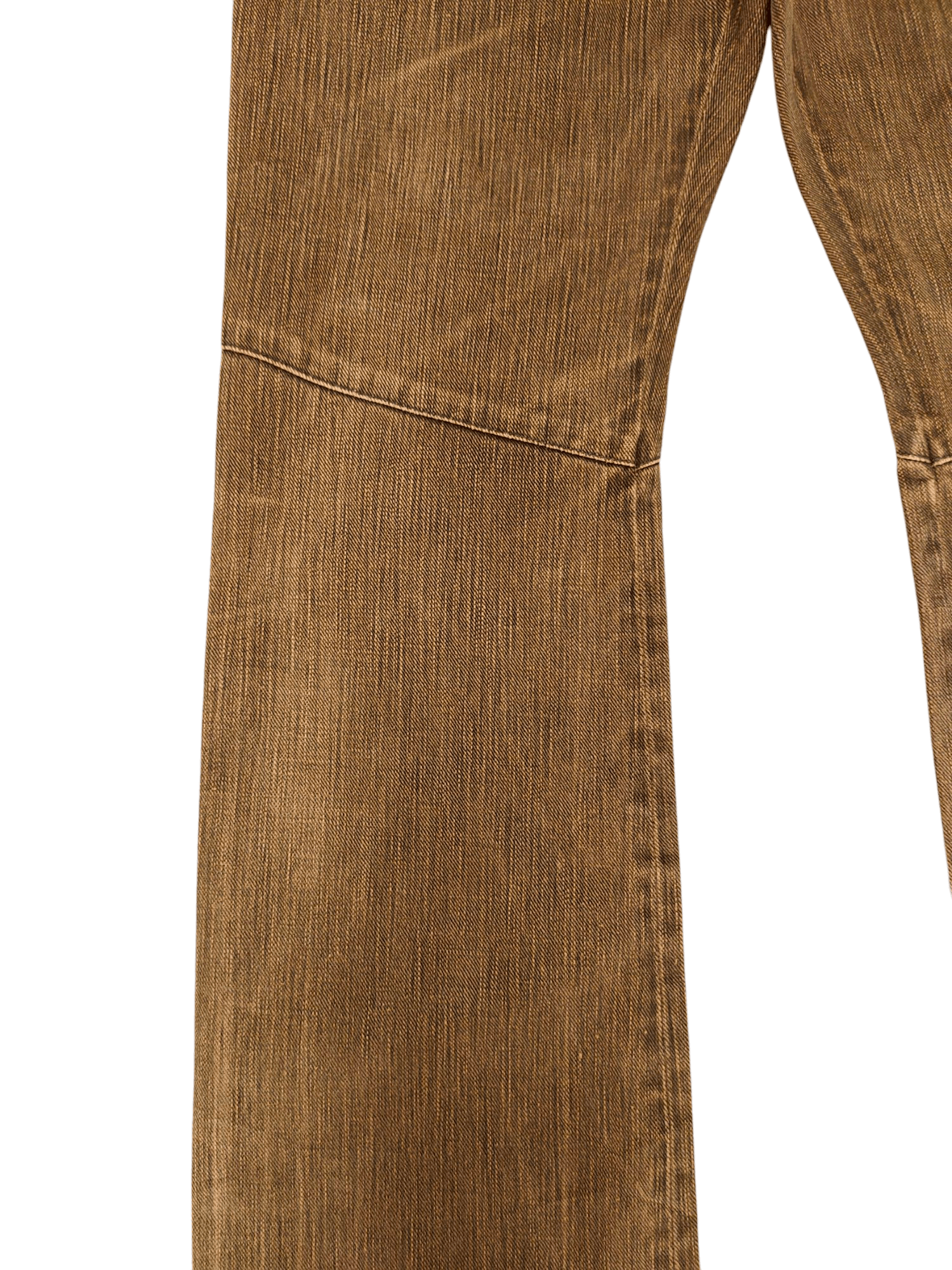 If Six Was Nine Flare Jeans Hodinova Japan Brown Orange Denim Bootcut Lgb Size US 30 / EU 46 - 7 Thumbnail