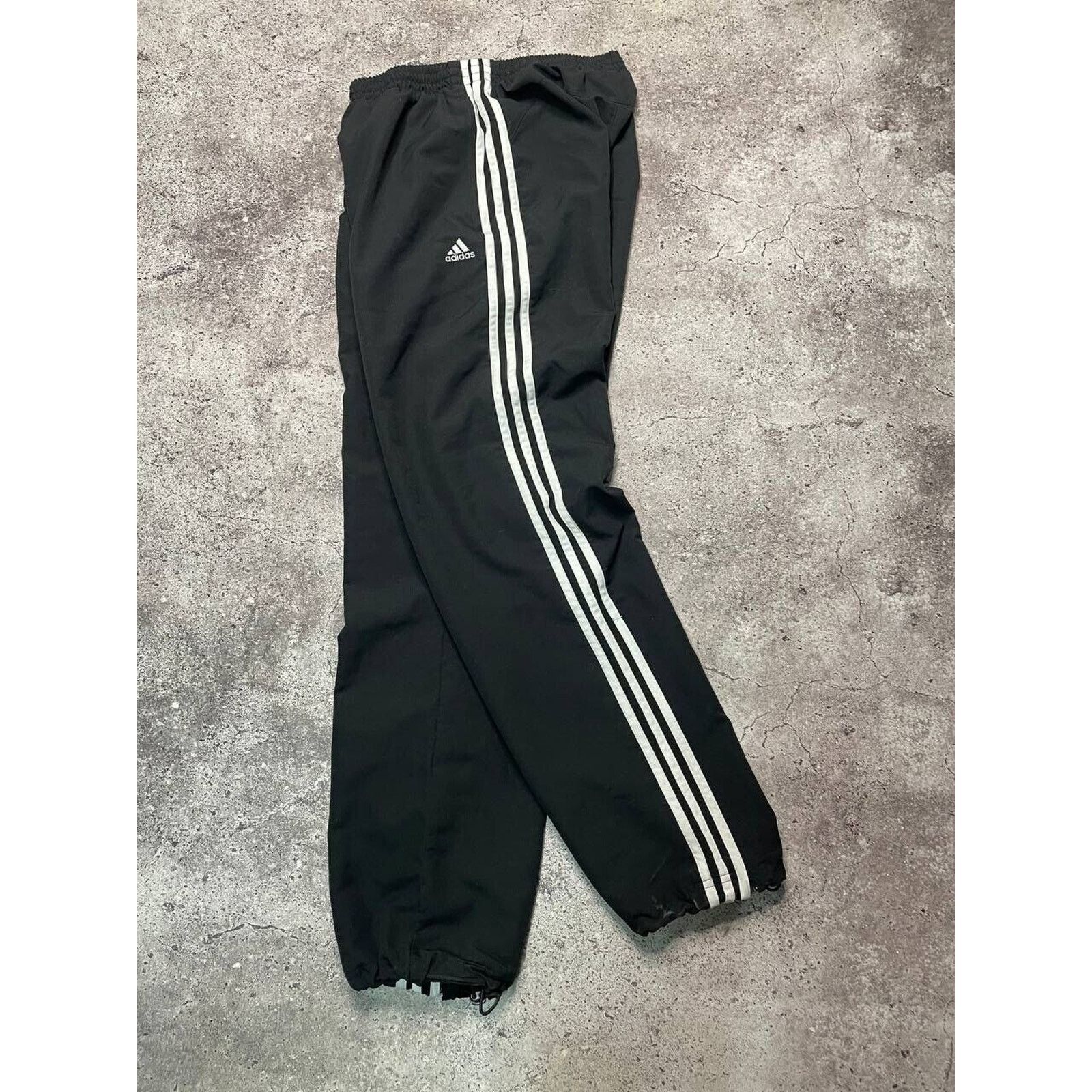 Adidas × Vintage Vintage Adidas Black Track Pants Striped Sportswear M Size US 33 - 4 Thumbnail