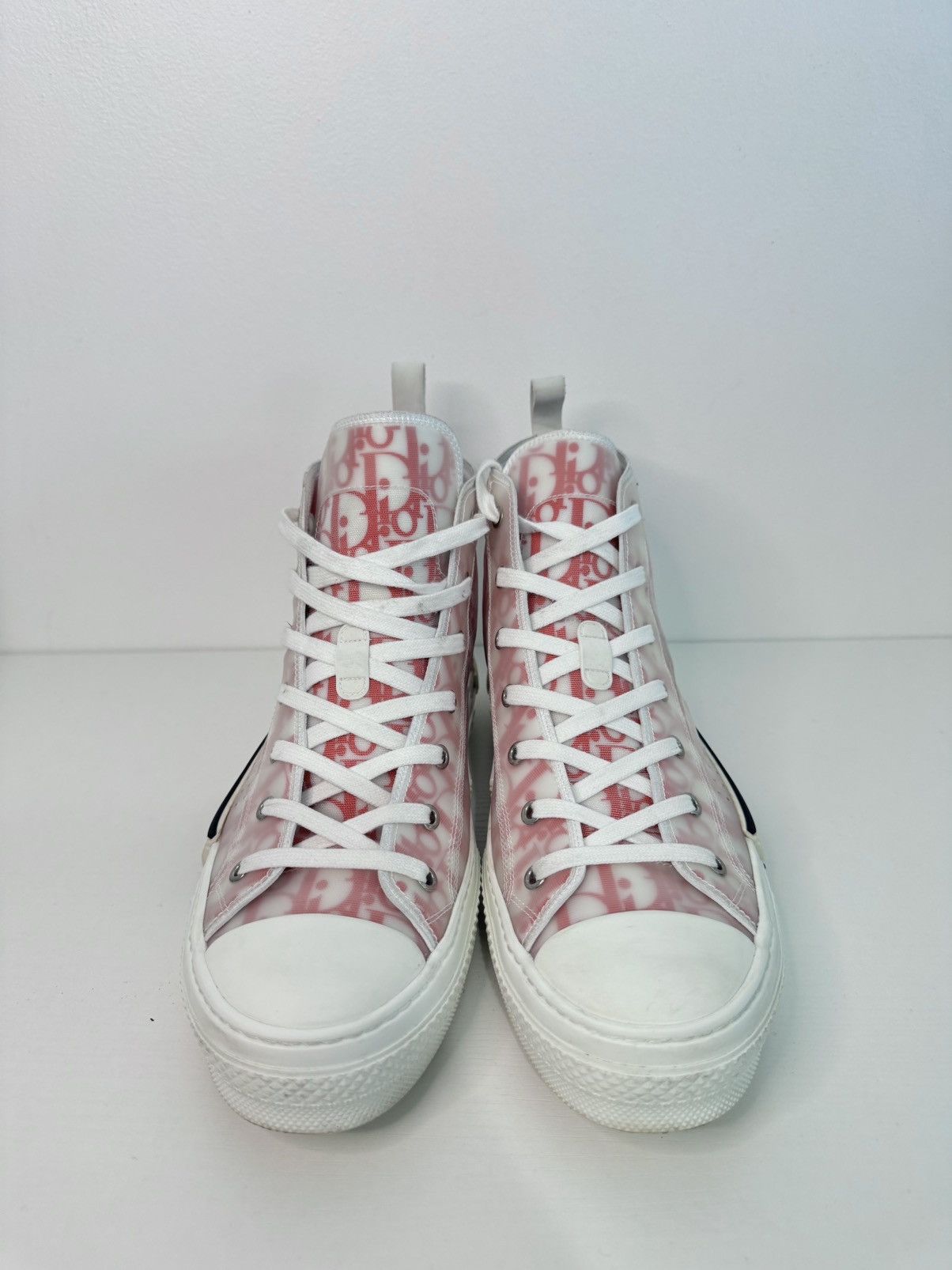 Dior Dior B23 Pink Oblique High-Top Sneakers Sz 11 Size US 11 / EU 44 - 2 Thumbnail