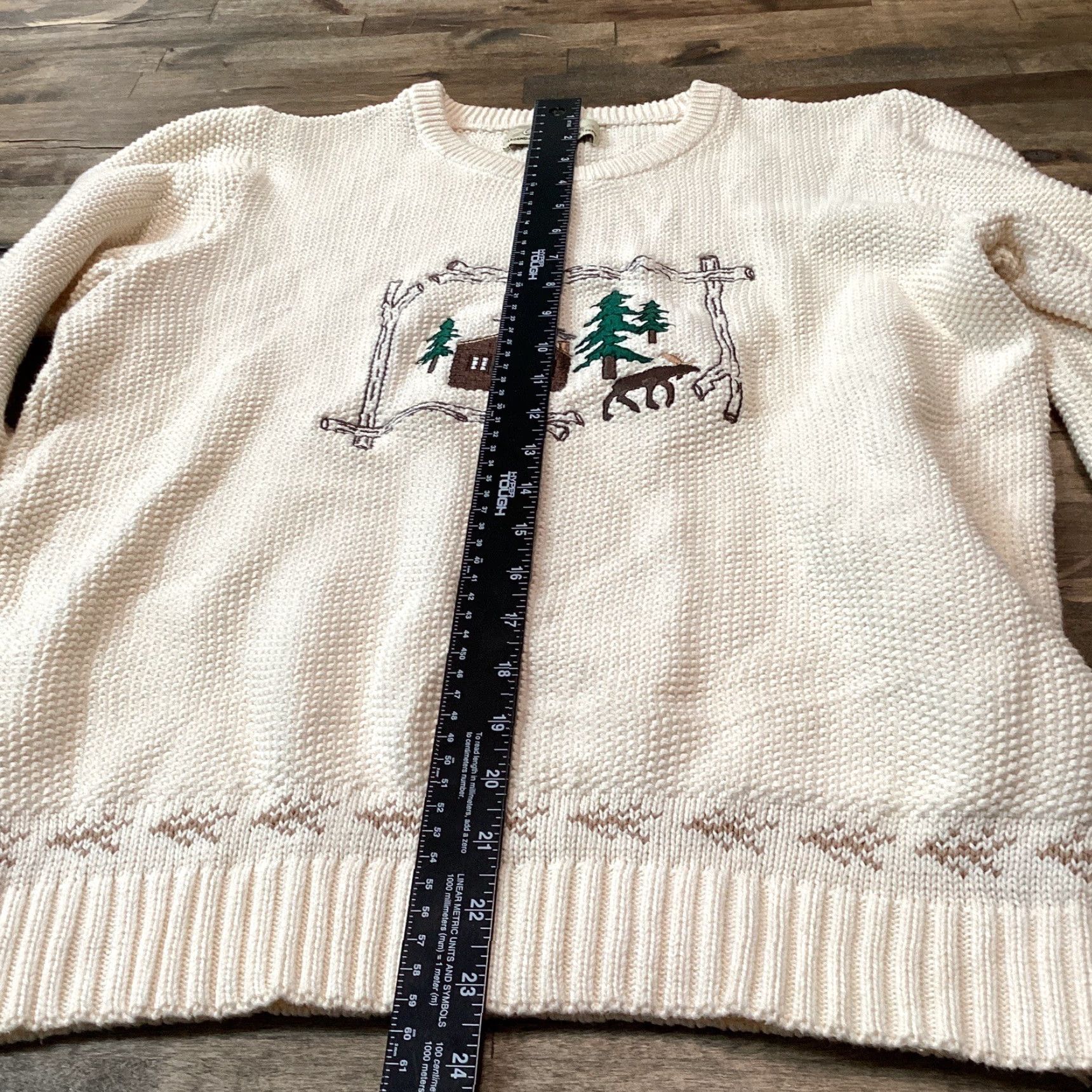 Vintage VINTAGE Cabela's Sweater Womens S Reg Ivory Knit Pullover Embroidered Cabincore Moose Size S / US 4 / IT 40 - 6 Thumbnail