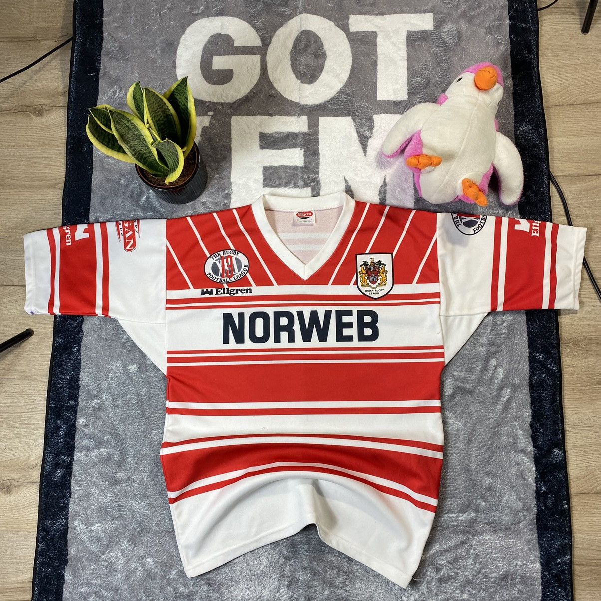 Jean Homme Wigan Rugby League - Coupe Classique, Délavé Bleu Clair - Taille W34 L34 - Occasion Très Bon état