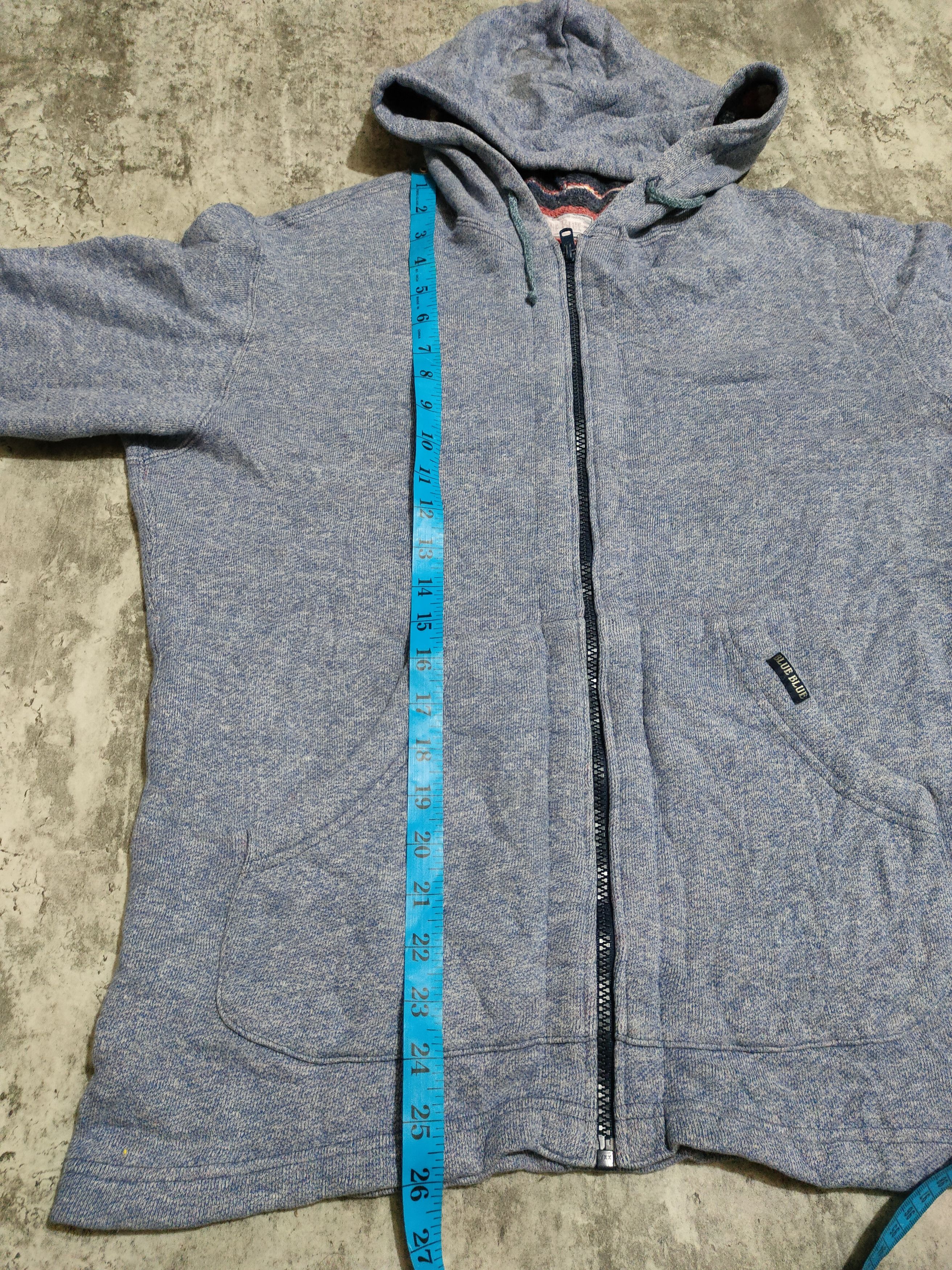 Blue Blue Japan × Japanese Brand × Vintage 🔥 Vintage Blue Blue Japan Recycle fiber zip Hoodie Size US L / EU 52-54 / 3 - 11 Thumbnail