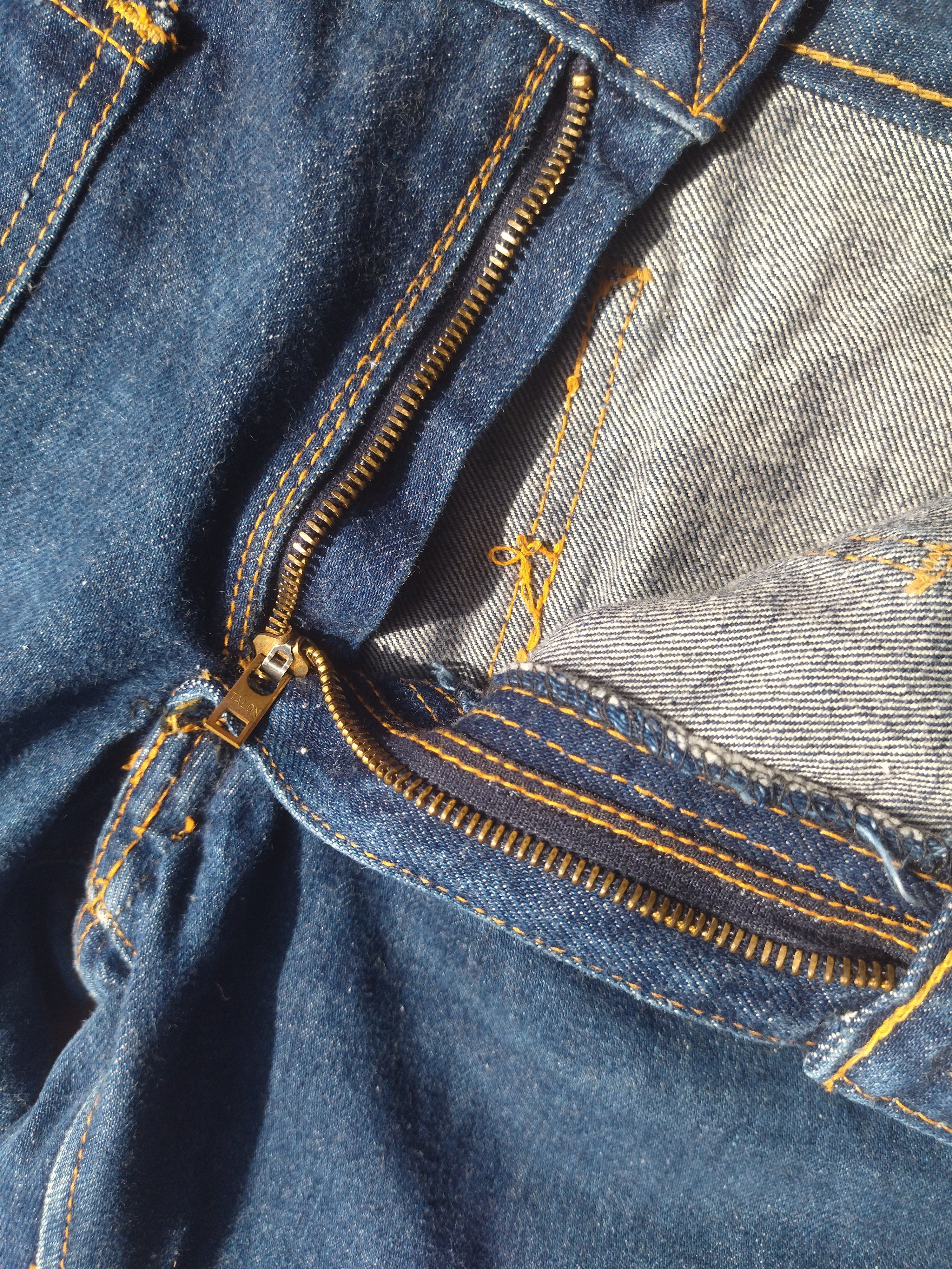 Vintage Vintage 70s Bootcut Jeans Blue Way Half Selvedge Size 28" / US 6 / IT 42 - 3 Thumbnail