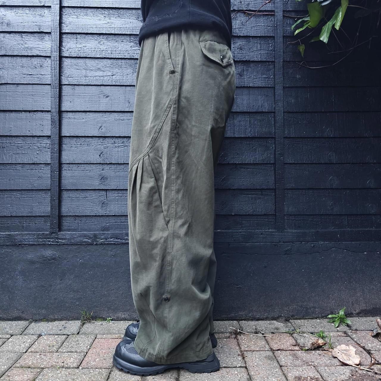 Other Japanese Dark Green Pleated Baggy Trousers Size US 32 / EU 48 - 3 Thumbnail