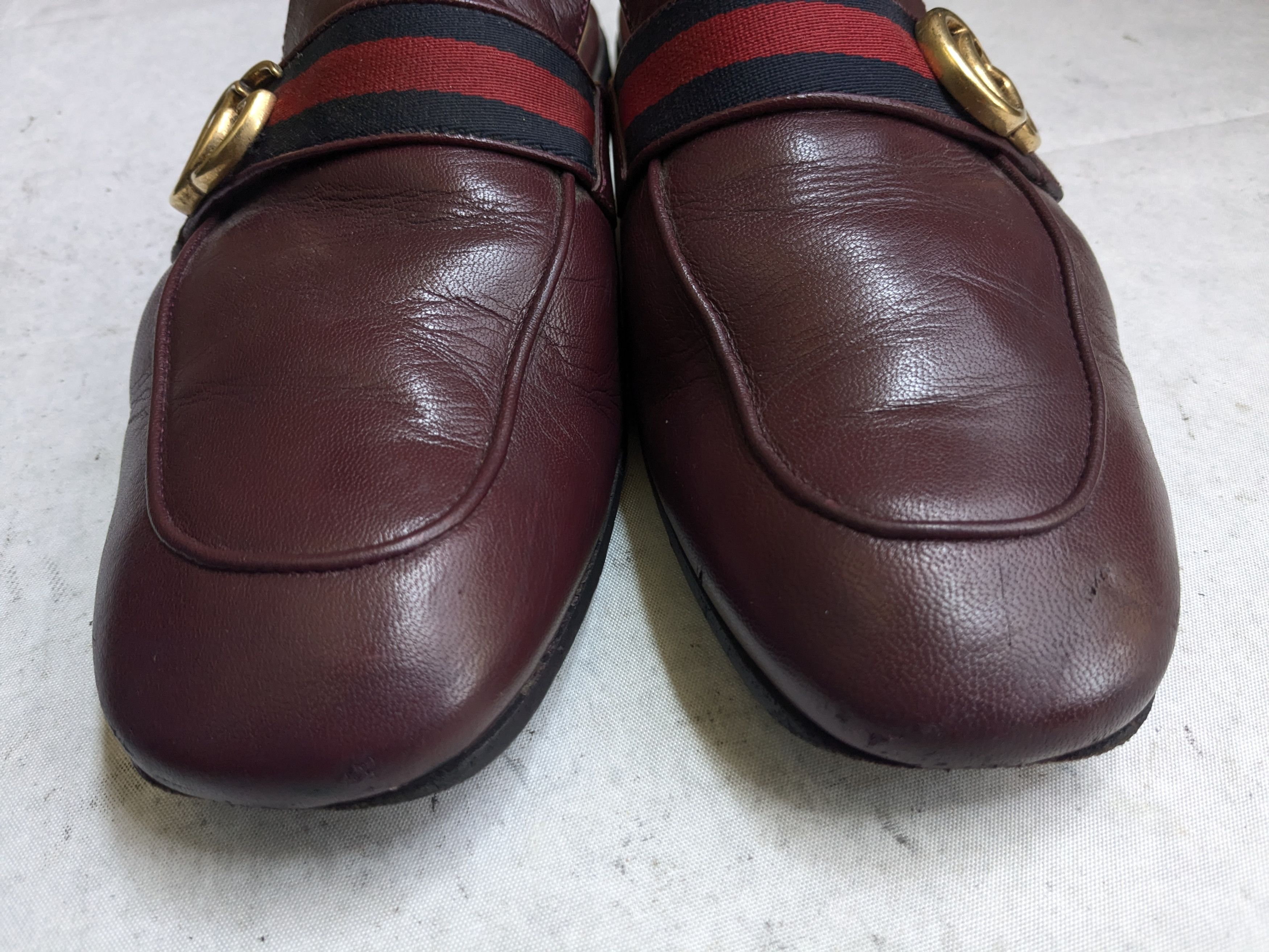 Gucci Gucci Princetown Loafers Burgundy Leather 10.5 GG Size US 10.5 / EU 43-44 - 4 Thumbnail