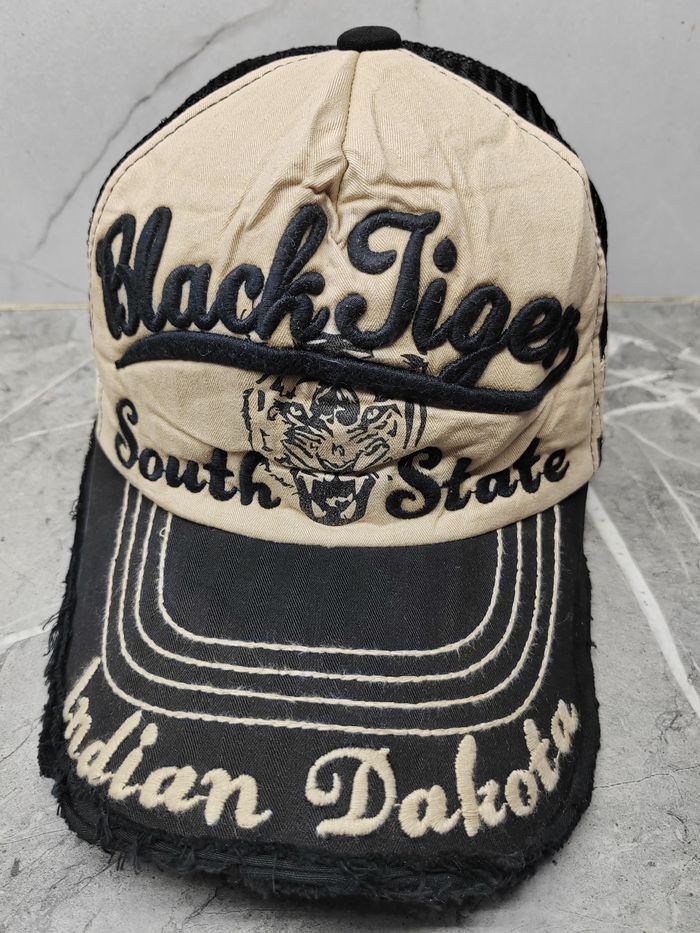 Japanese Brand Vintage Black Tiger Distressed Style Cap Hat Size ONE SIZE - 1 Thumbnail