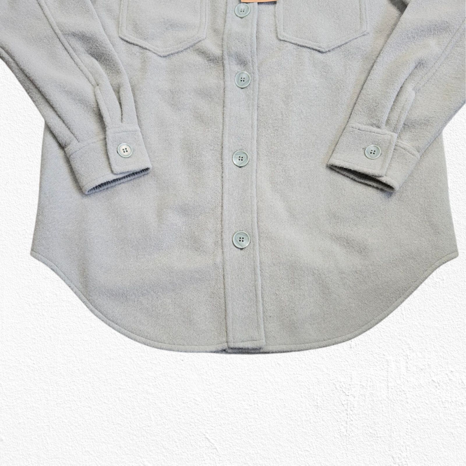Nicole Miller Nicole Miller Sage Green Brushed Knit Shacket Size Small Size S / US 4 / IT 40 - 11 Thumbnail