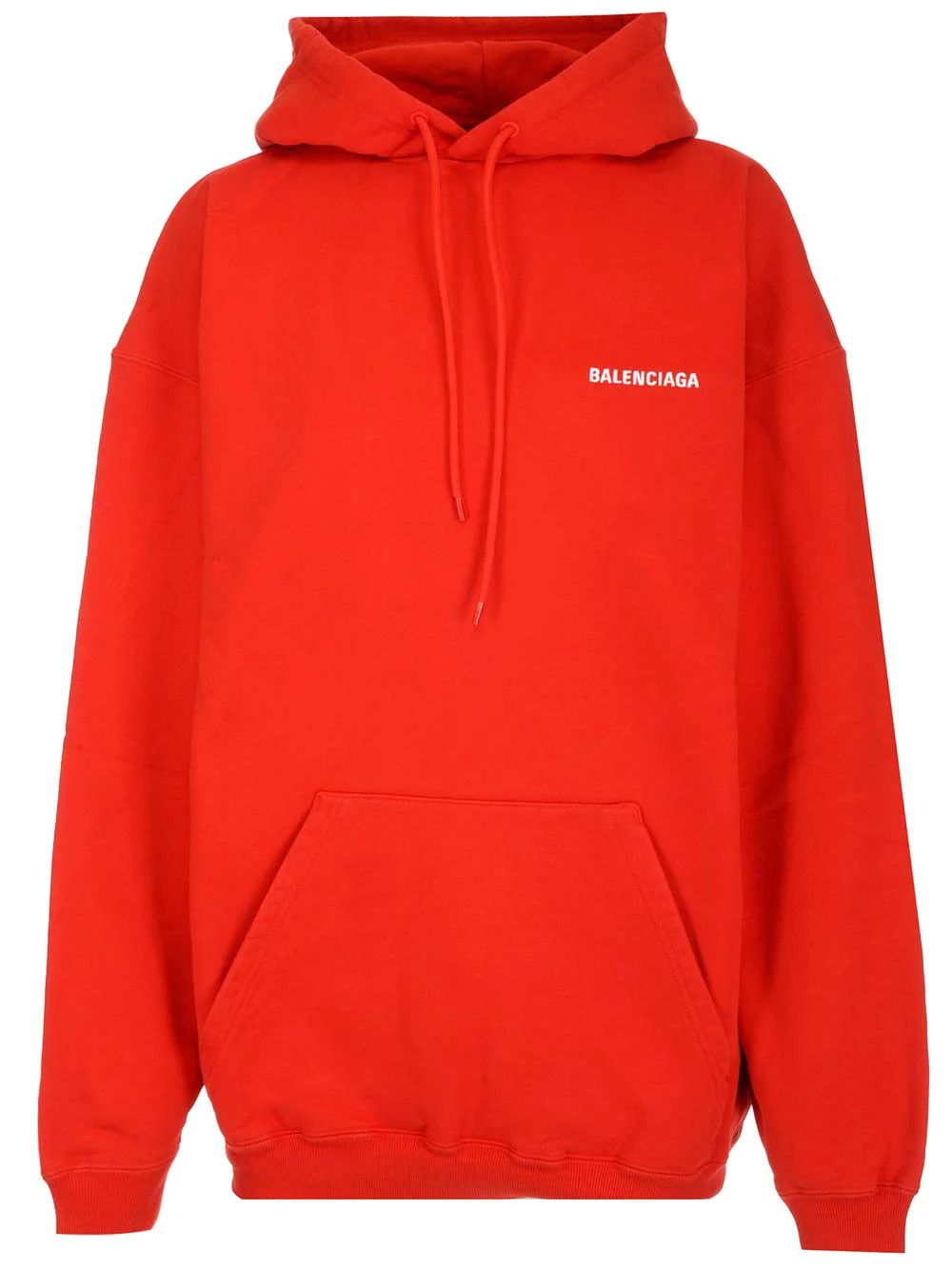 Balenciaga o1y0625 Logo Hoodie in Tomato Red Size XS / US 0-2 / IT 36-38 - 1 Thumbnail