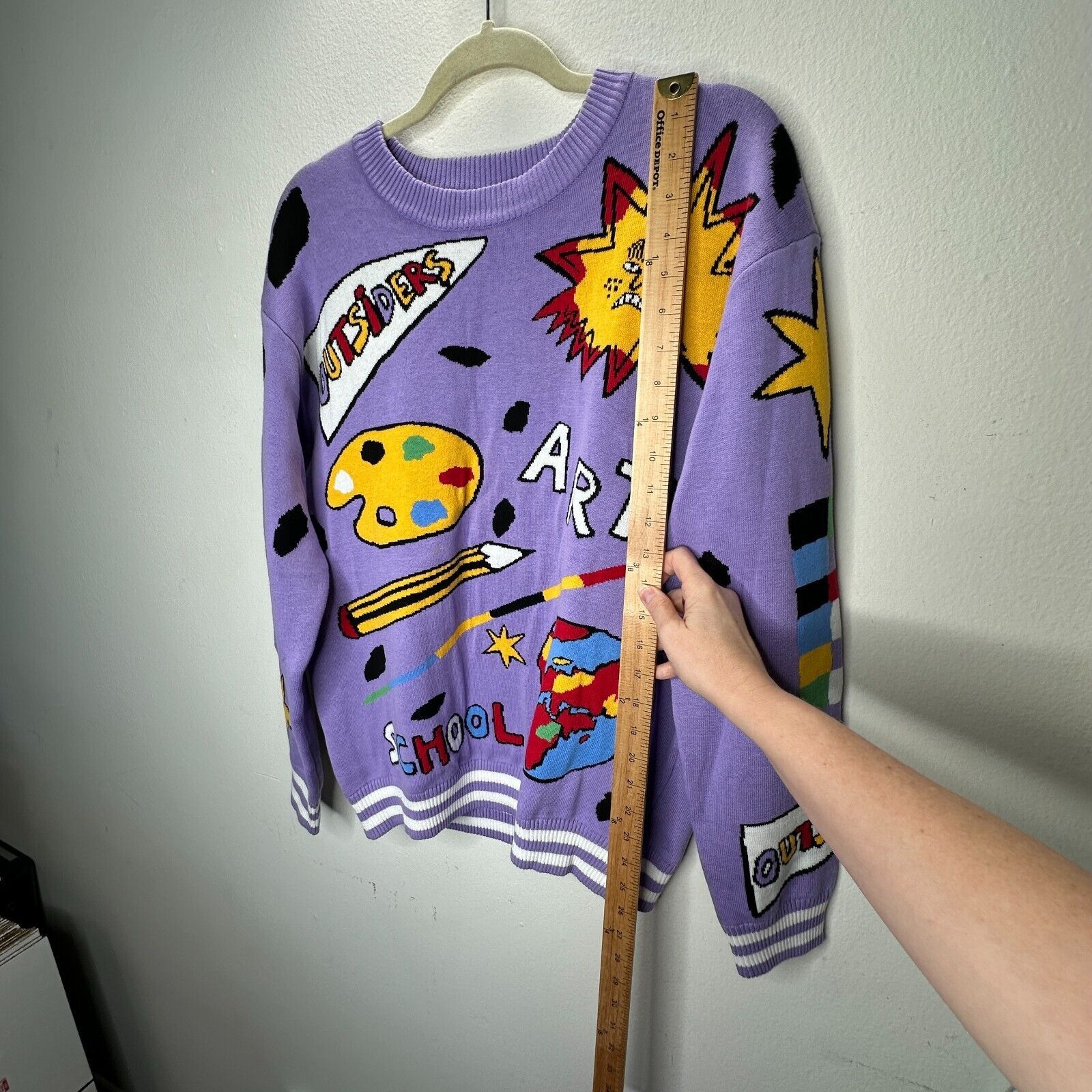Other Outsiders Division Purple Art School Graphic Sweatshirt M Size M / US 6-8 / IT 42-44 - 12 Thumbnail