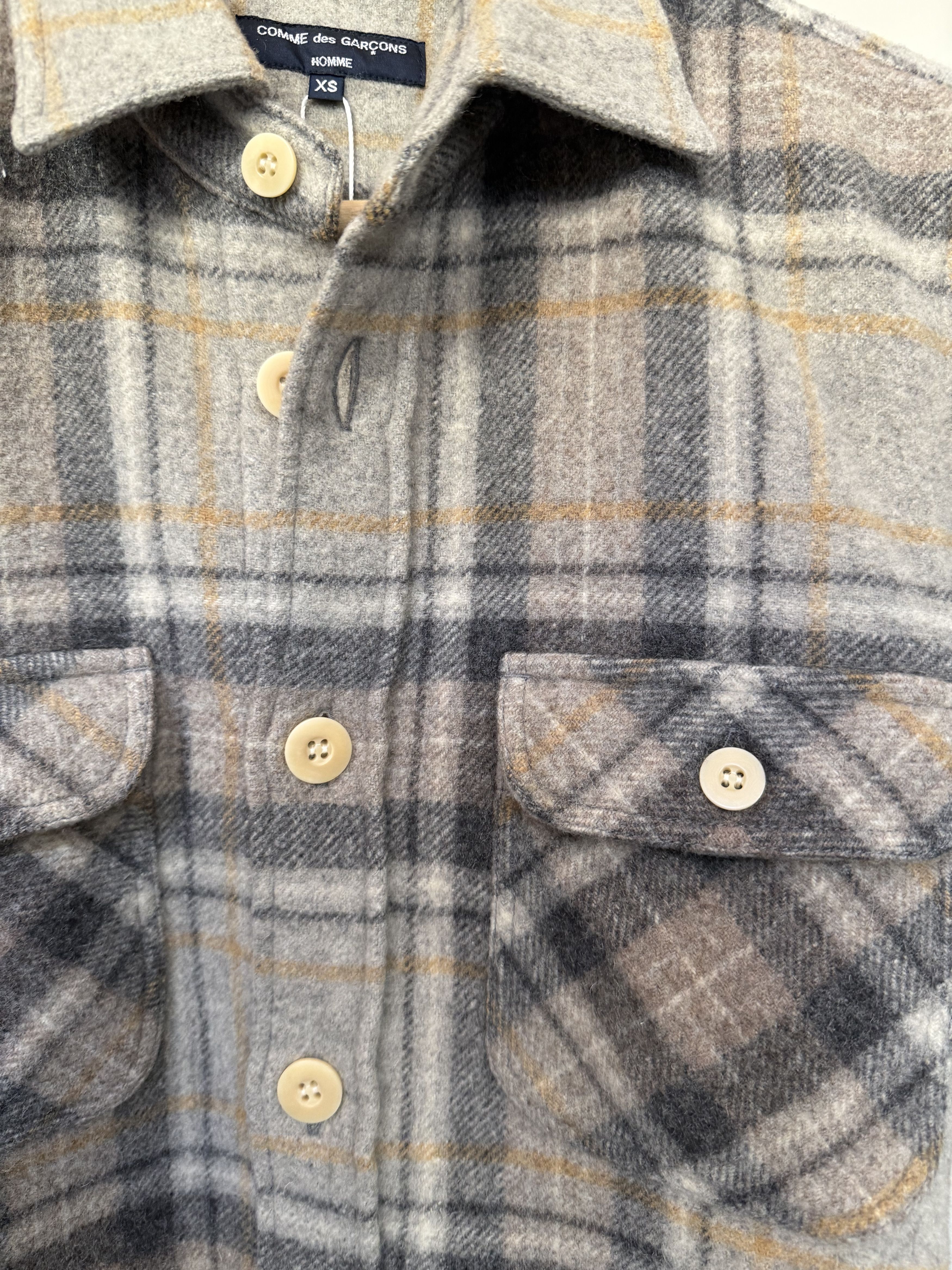 Comme des Garcons Homme Comme des Garçons Wool Melton Shirt 2012 Size US XS / EU 42 / 0 - 4 Thumbnail