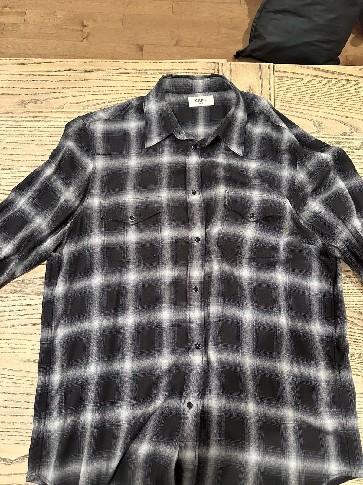 Celine Oversized Celine Checkered Flannel Size US XL / EU 56 / 4 - 5 Thumbnail