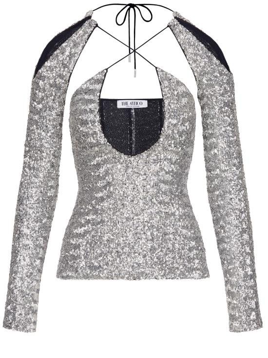 The Attico THE ATTICO Women Tops 236WCT206 SILVER Size M / US 6-8 / IT 42-44 - 1 Preview