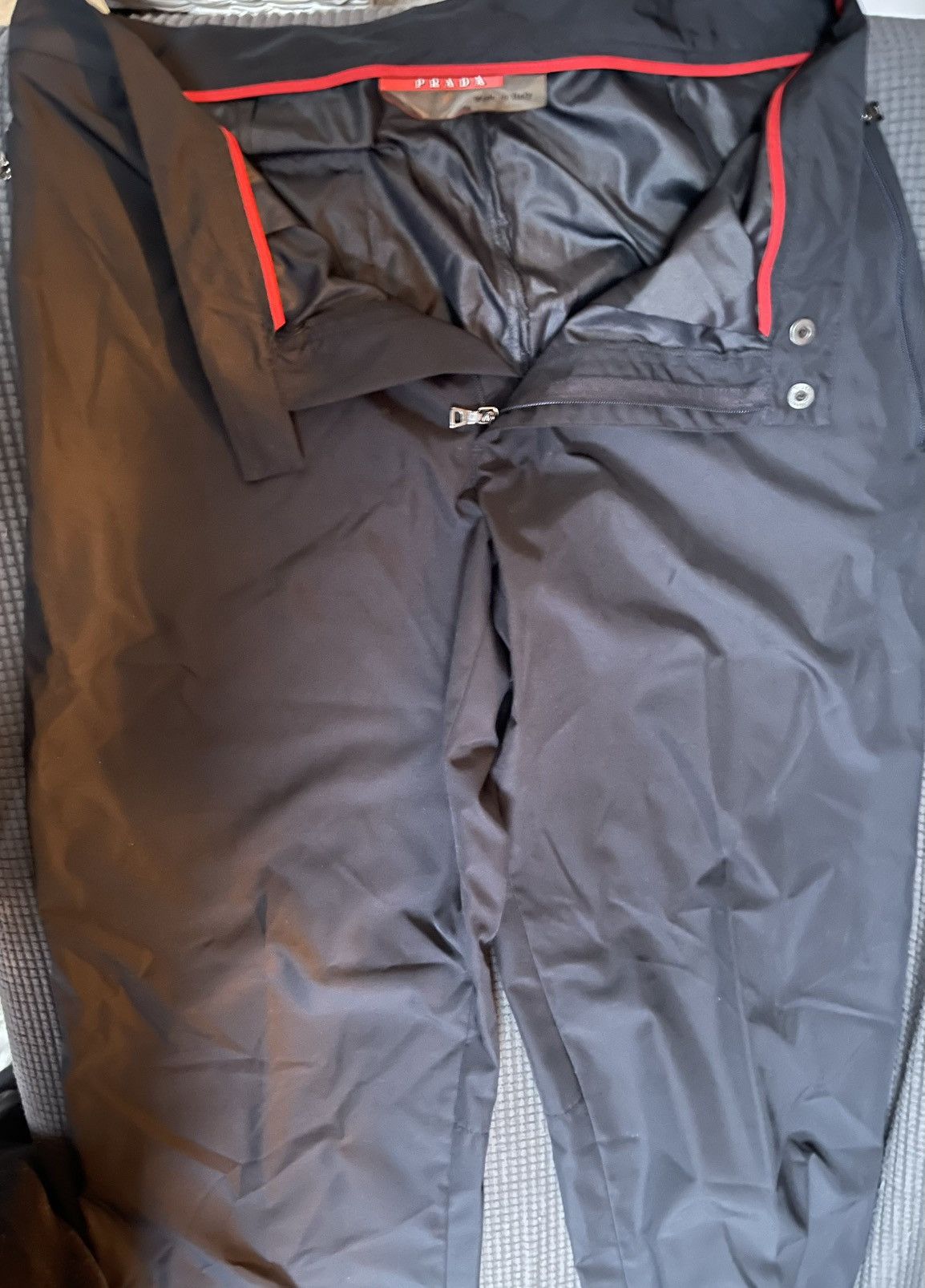 Prada Prada Linea Rossa Nylon Pants Black Size 48 Straight Fit Size US 32 / EU 48 - 1 Thumbnail
