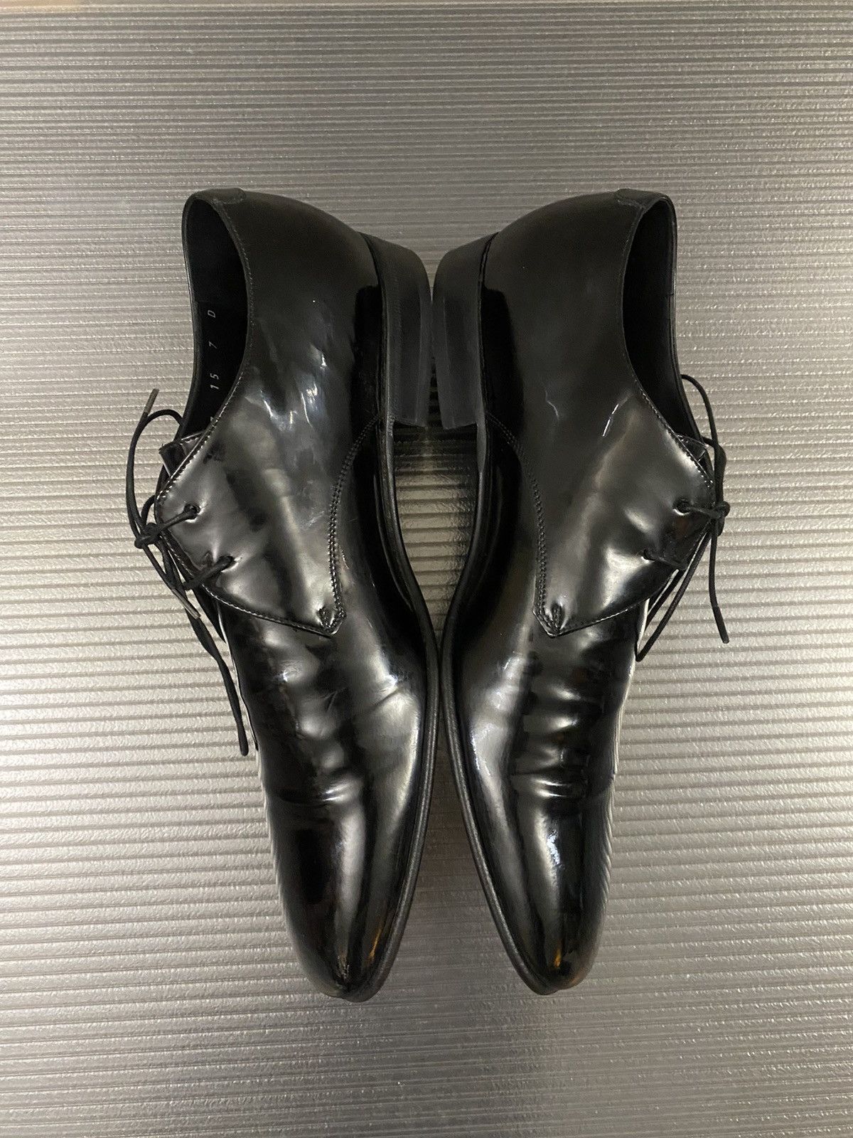 Salvatore Ferragamo Ferragamo 🇮🇹 black patent leather Marte formal derby 7 NEW Size US 7 / EU 40 - 4 Thumbnail