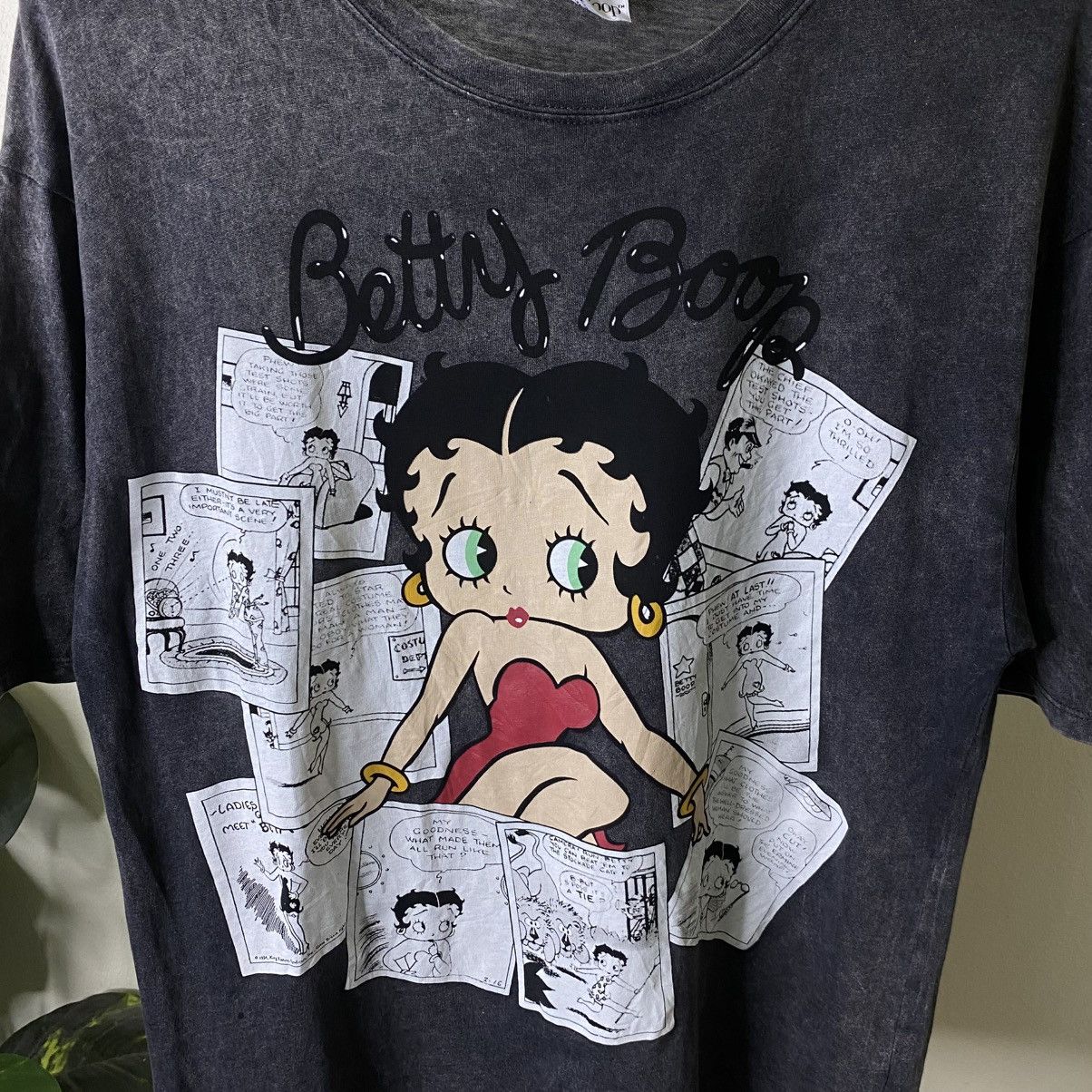 Zara Zara x Betty Boop Cartoon Black Stone Wash Collaboration Tee Size US M / EU 48-50 / 2 - 2 Thumbnail