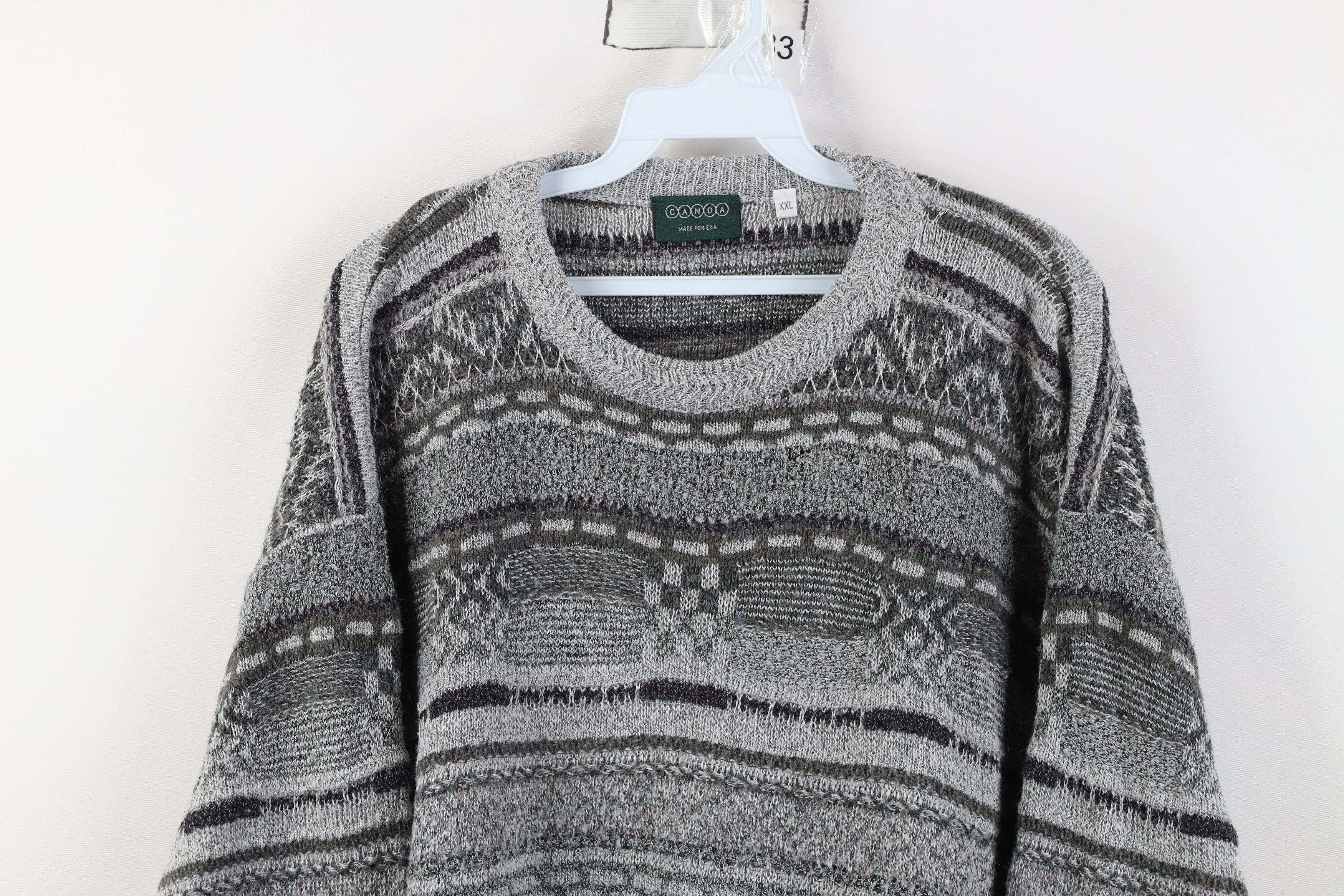Vintage Vintage 90s Coogi Style Wool Blend Knit Crewneck Sweater Size US XXL / EU 58 / 5 - 2 Thumbnail